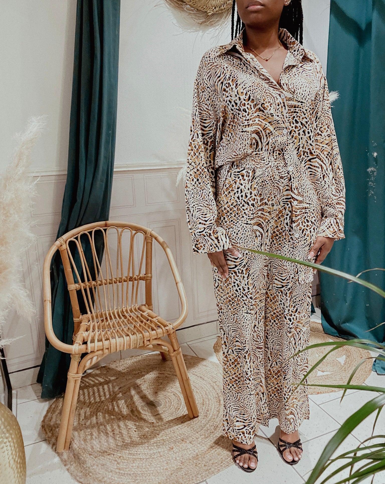 Ensemble pantalon et chemise fluide - beautifulshop