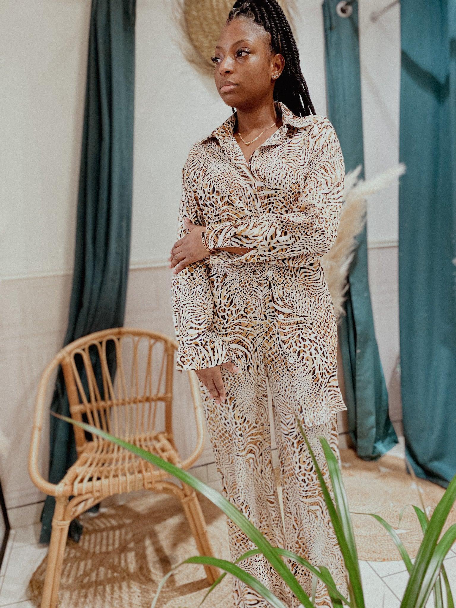 Ensemble pantalon et chemise fluide - beautifulshop