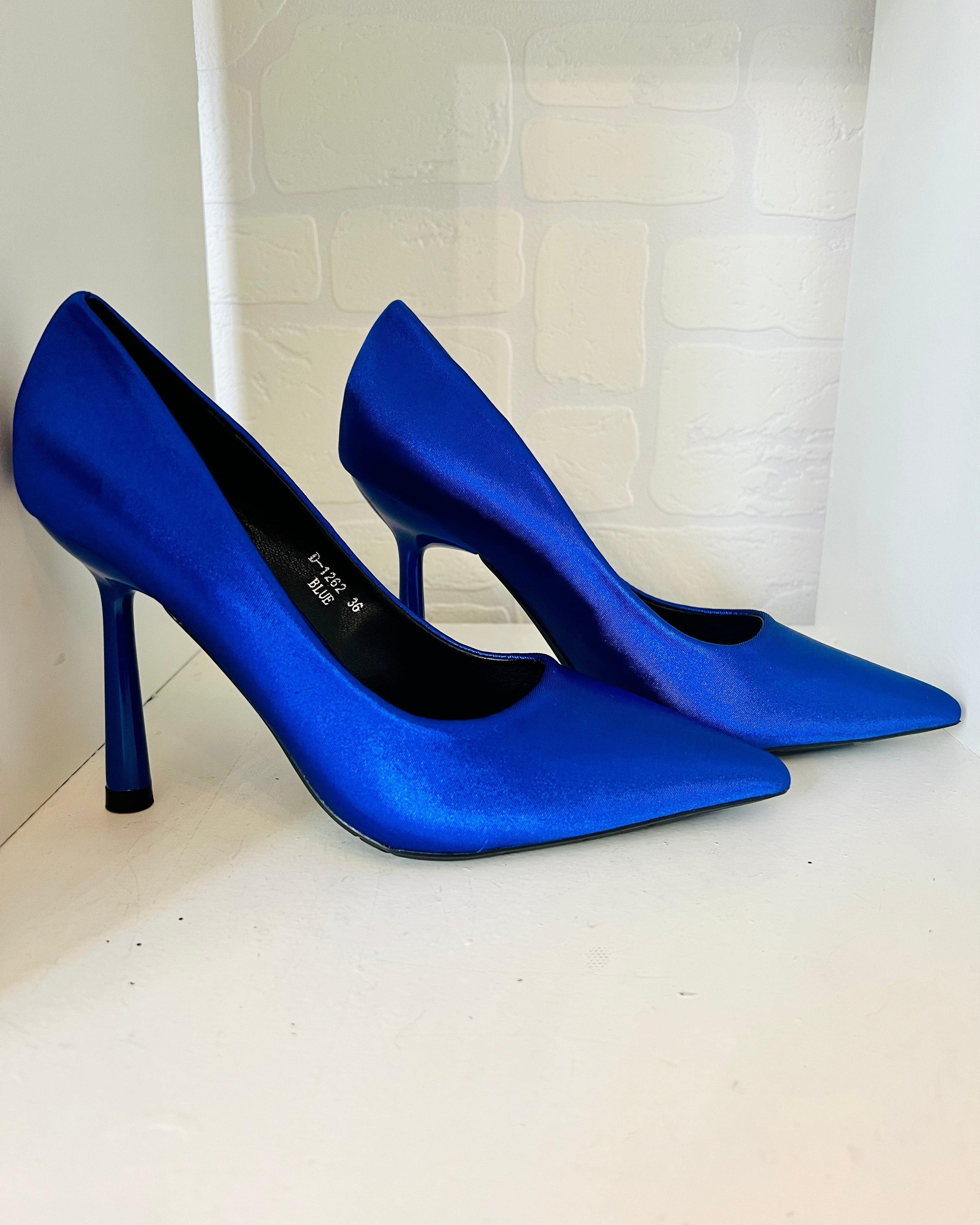 Escarpins à talons bleue - beautifulshop