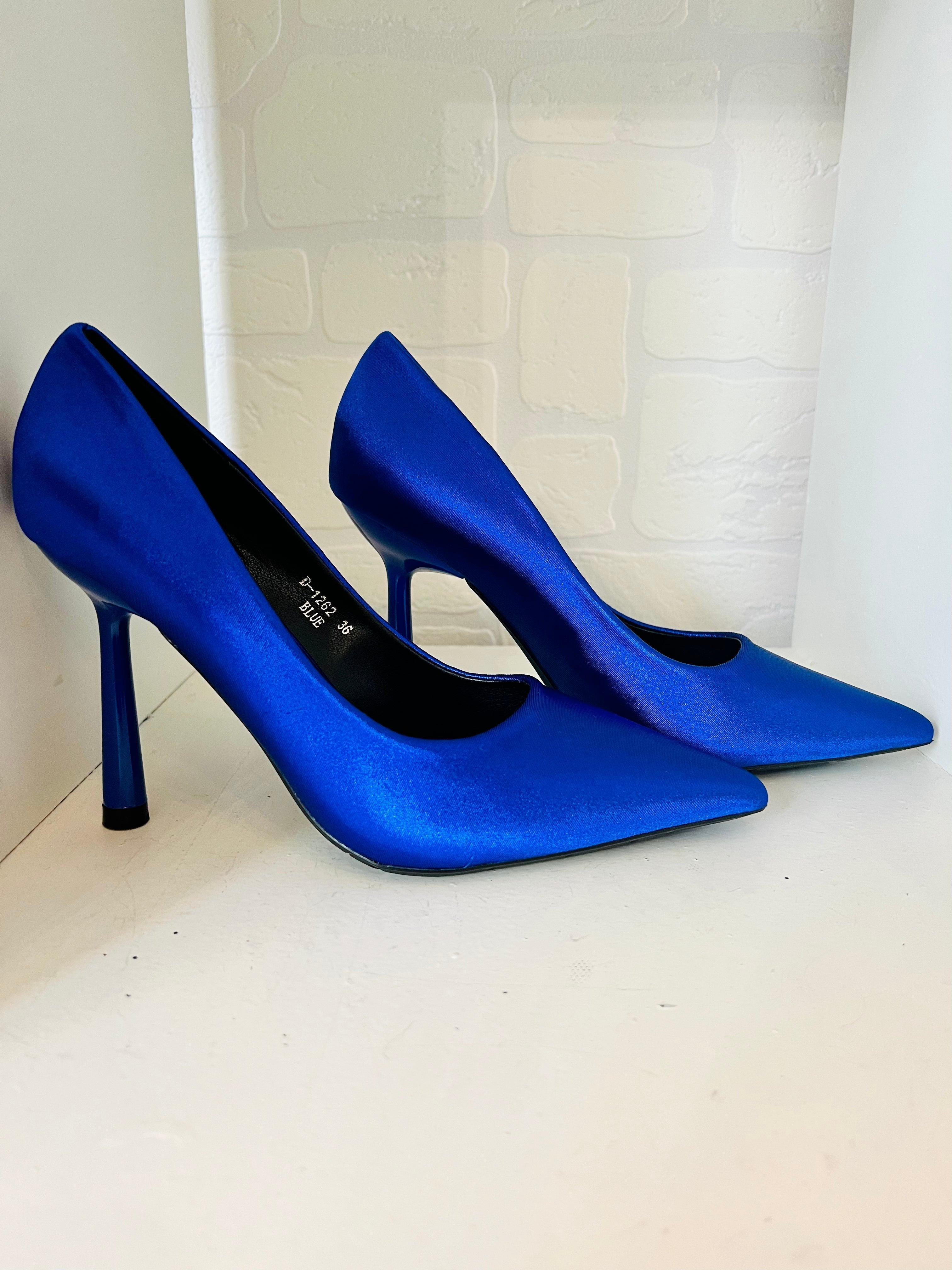 Escarpins à talons bleue - beautifulshop
