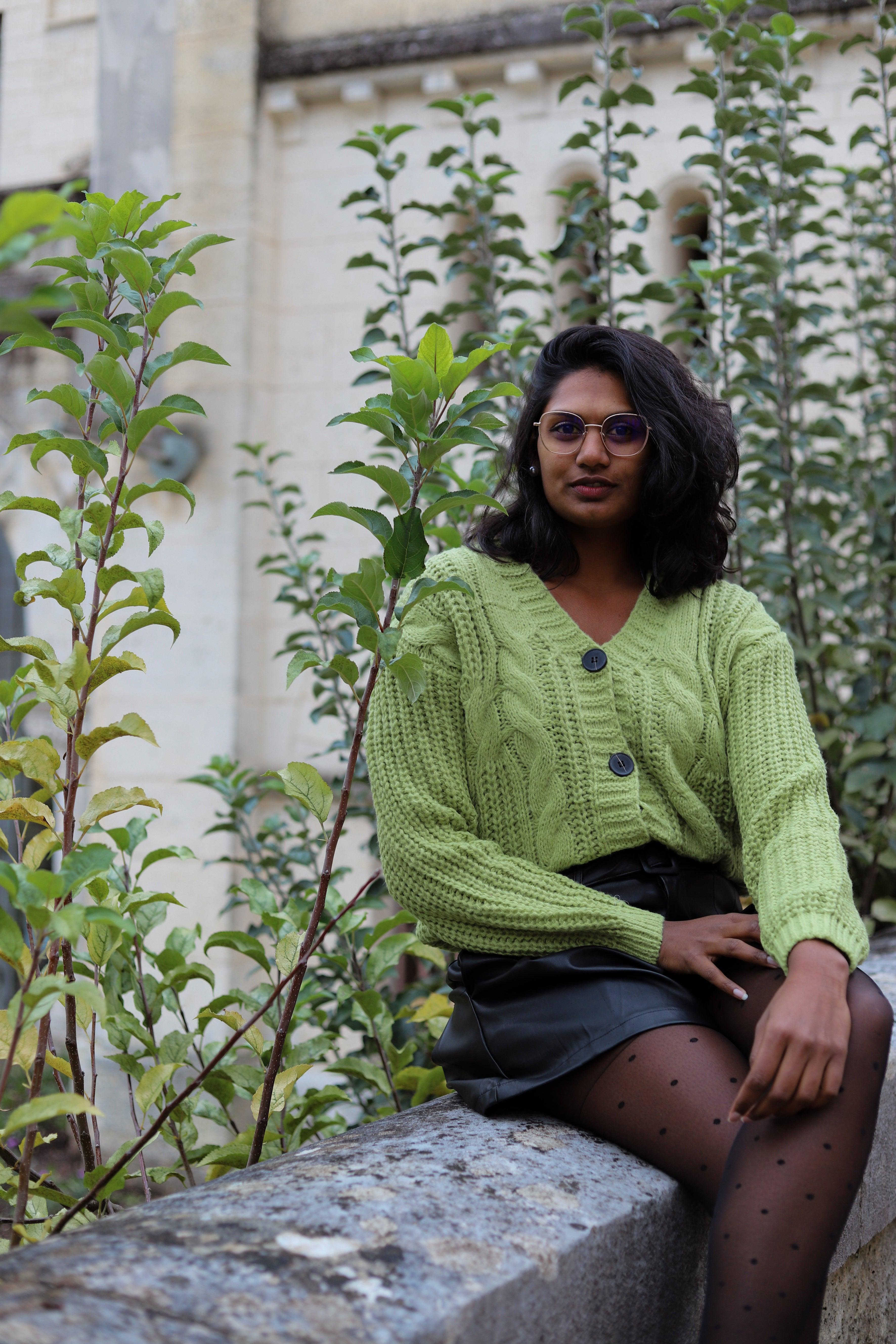 Gilet à Boutons vert - beautifulshop