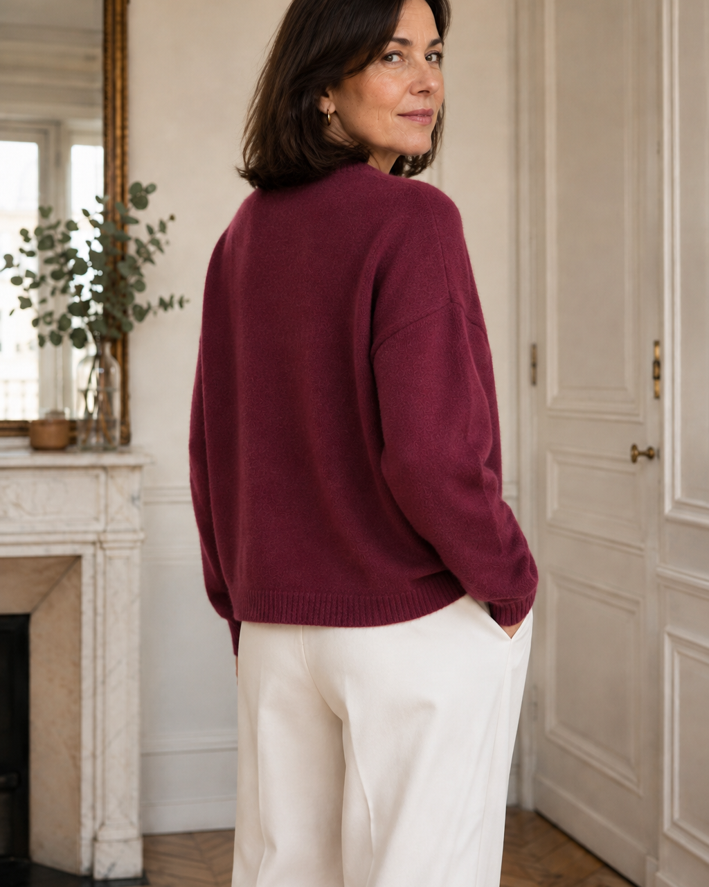 Gilet Azélie à attaches – rouge bordeaux – Beautiful Shop