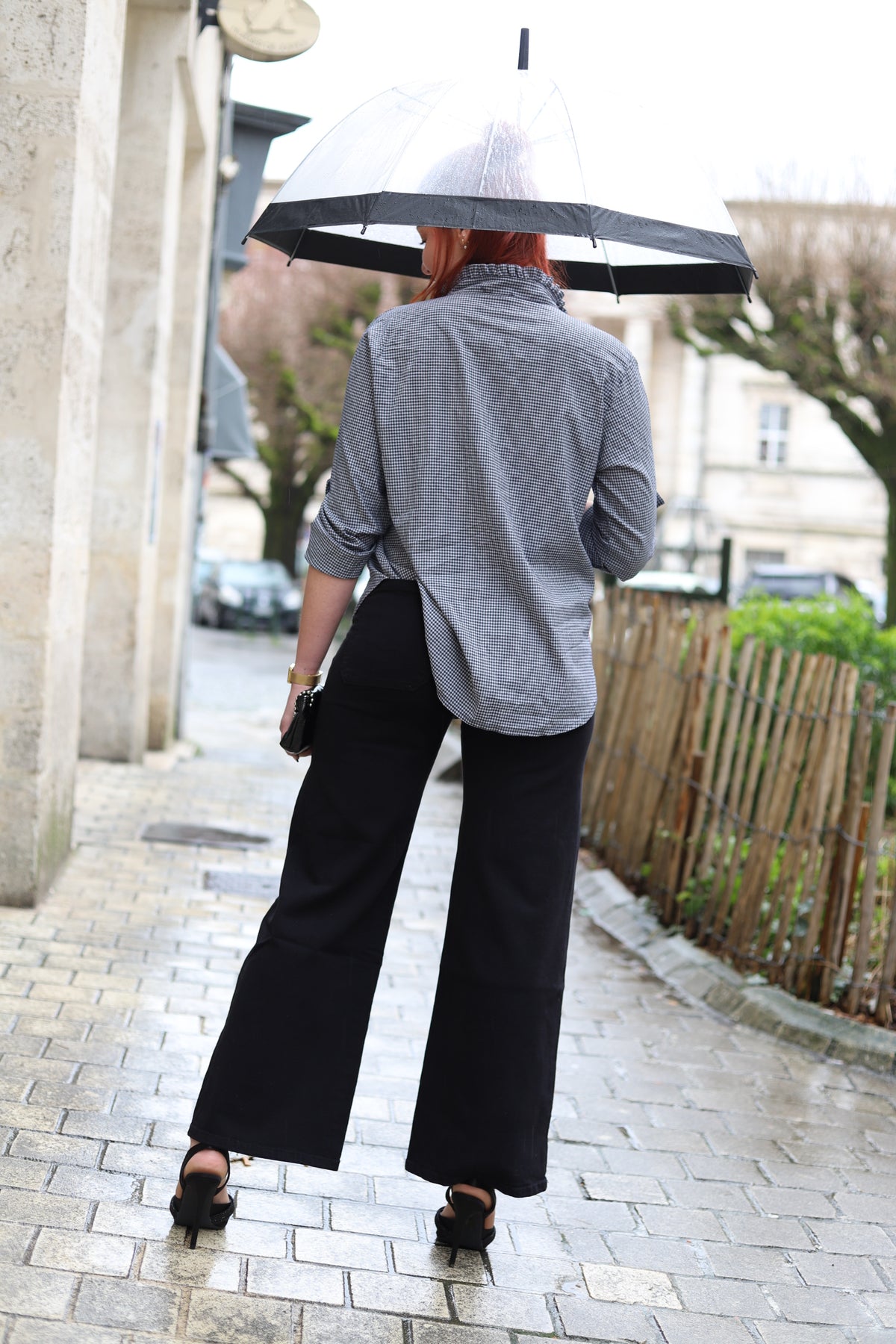 Jean Naeva noir à taille haute et coupe large – Beautiful Shop