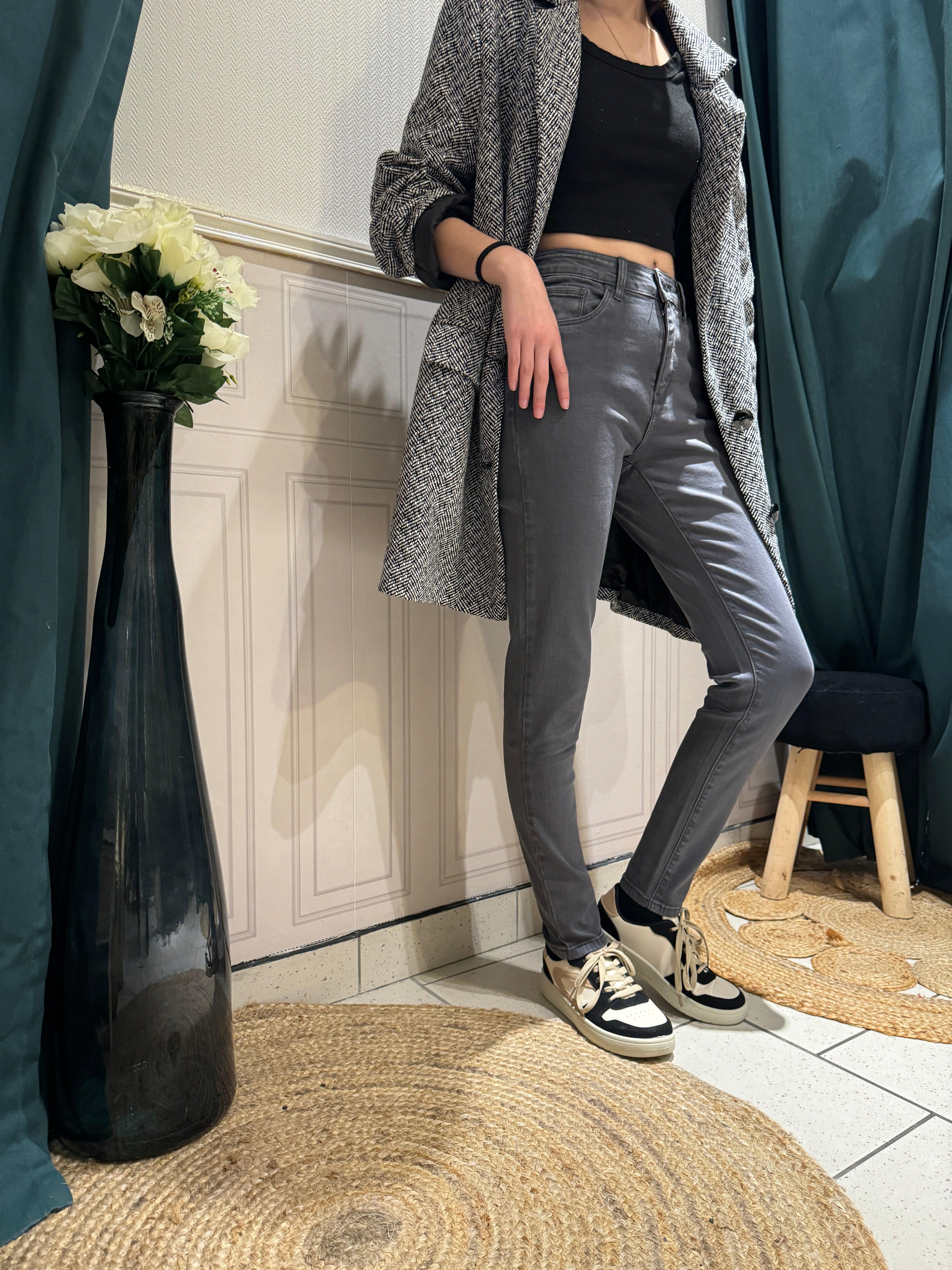 Jean Slim Gris - Le Classique Confortable - beautifulshop