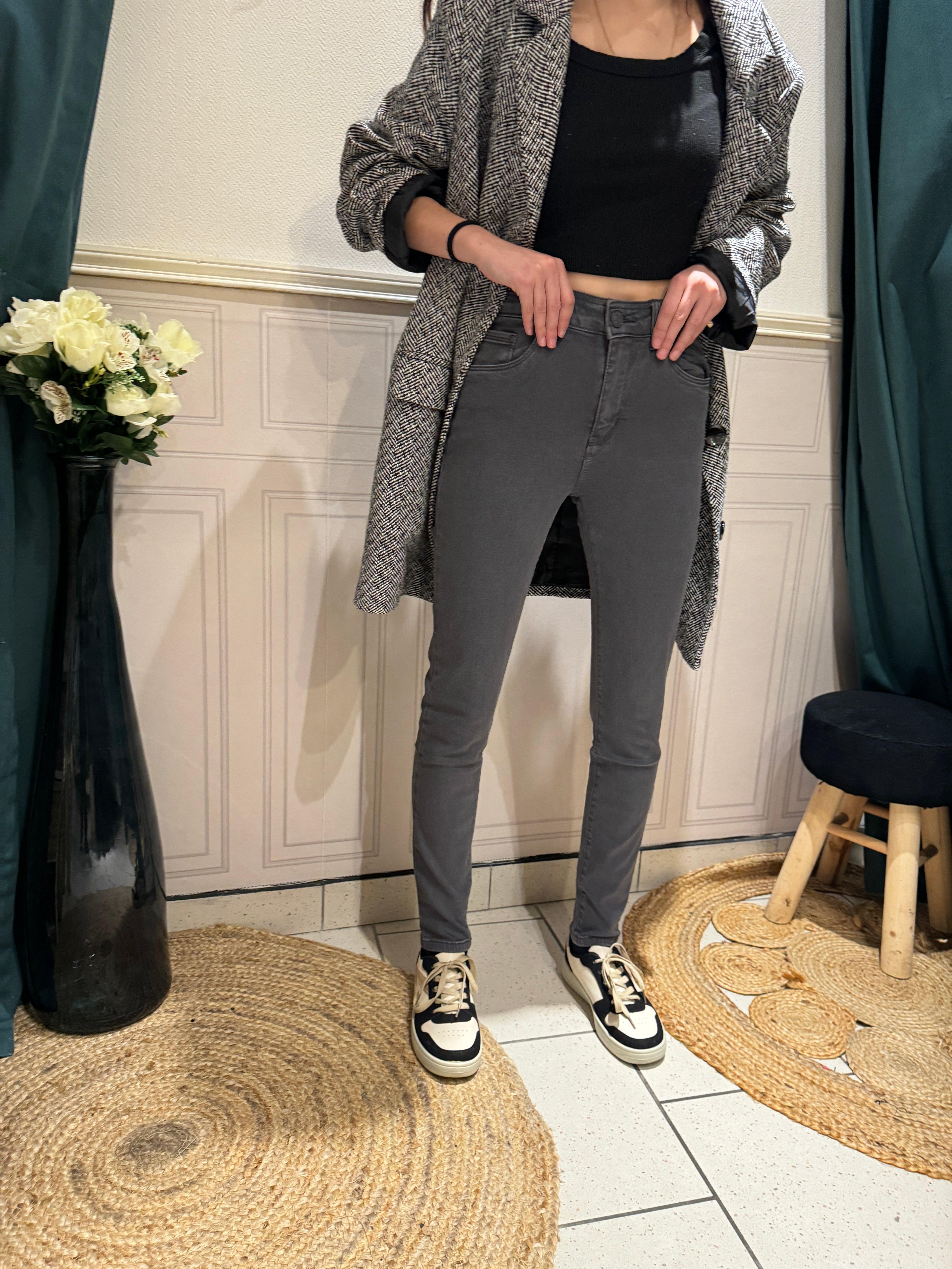 Jean Slim Gris - Le Classique Confortable - beautifulshop