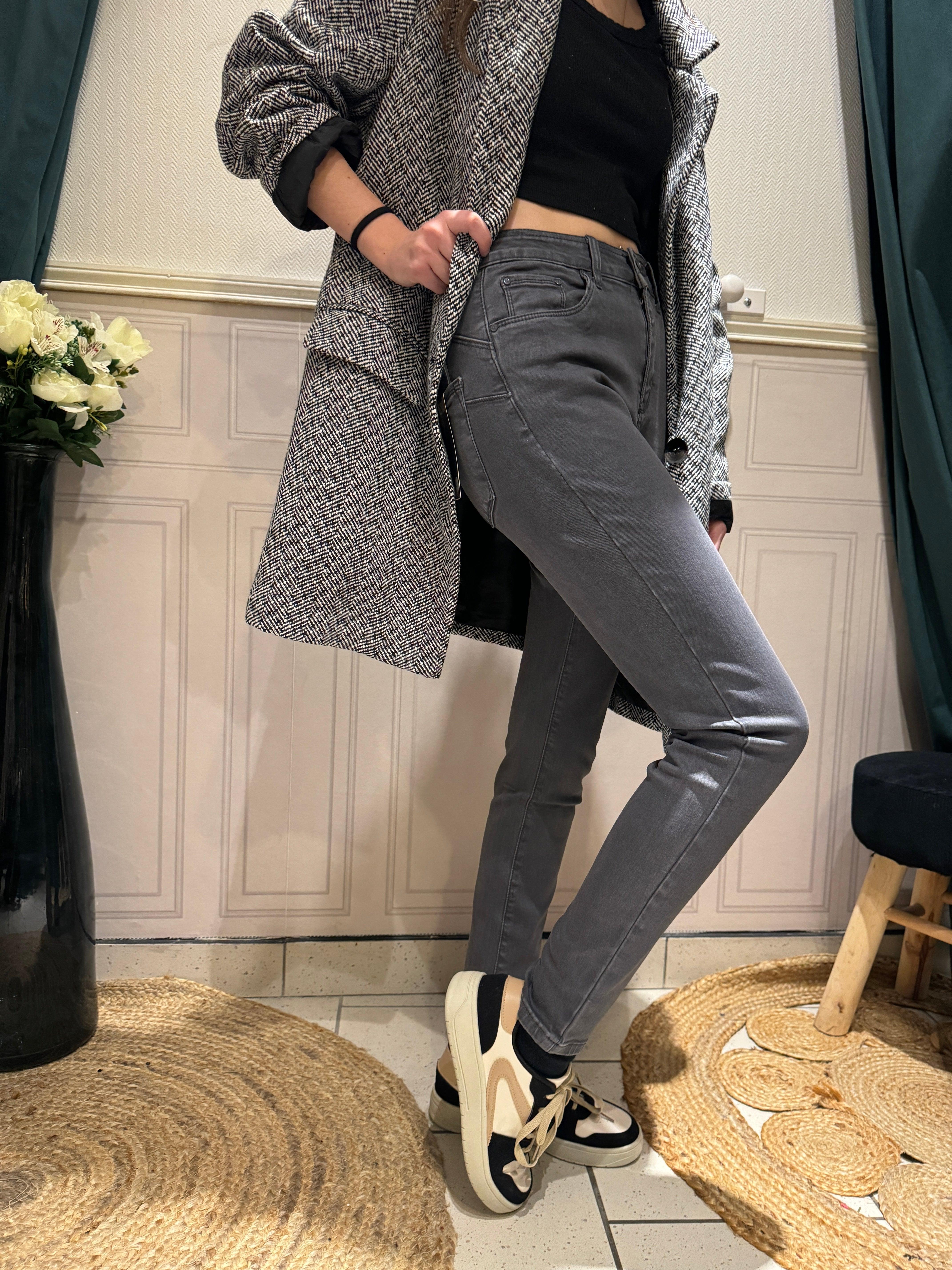 Jean Slim Gris - Le Classique Confortable - beautifulshop