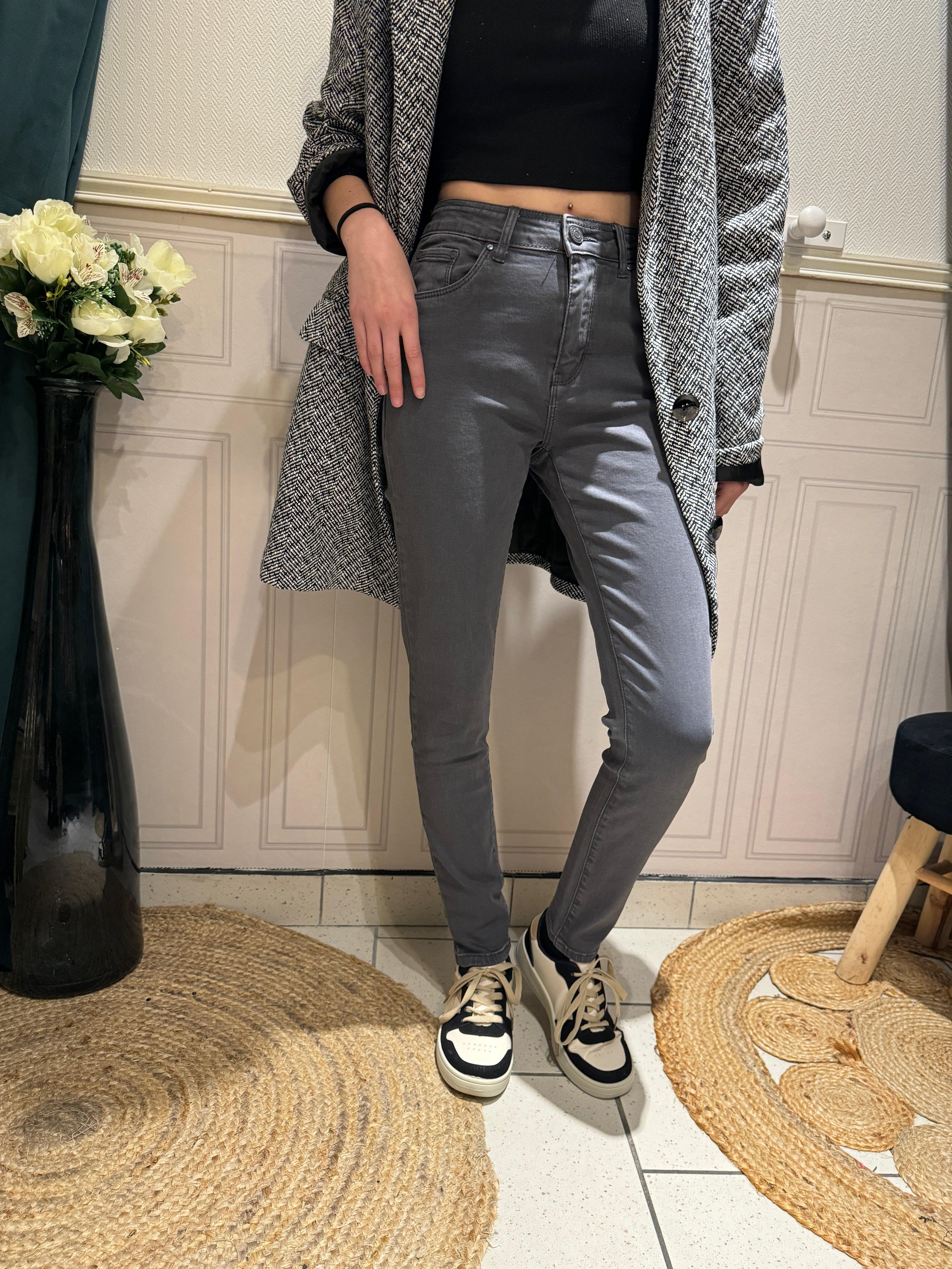 Jean Slim Gris - Le Classique Confortable - beautifulshop