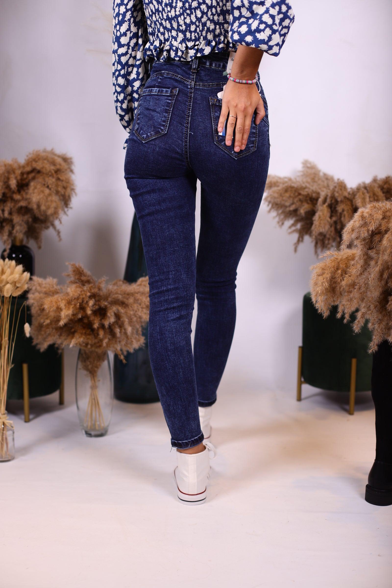 Jeans bleu brute - beautifulshop