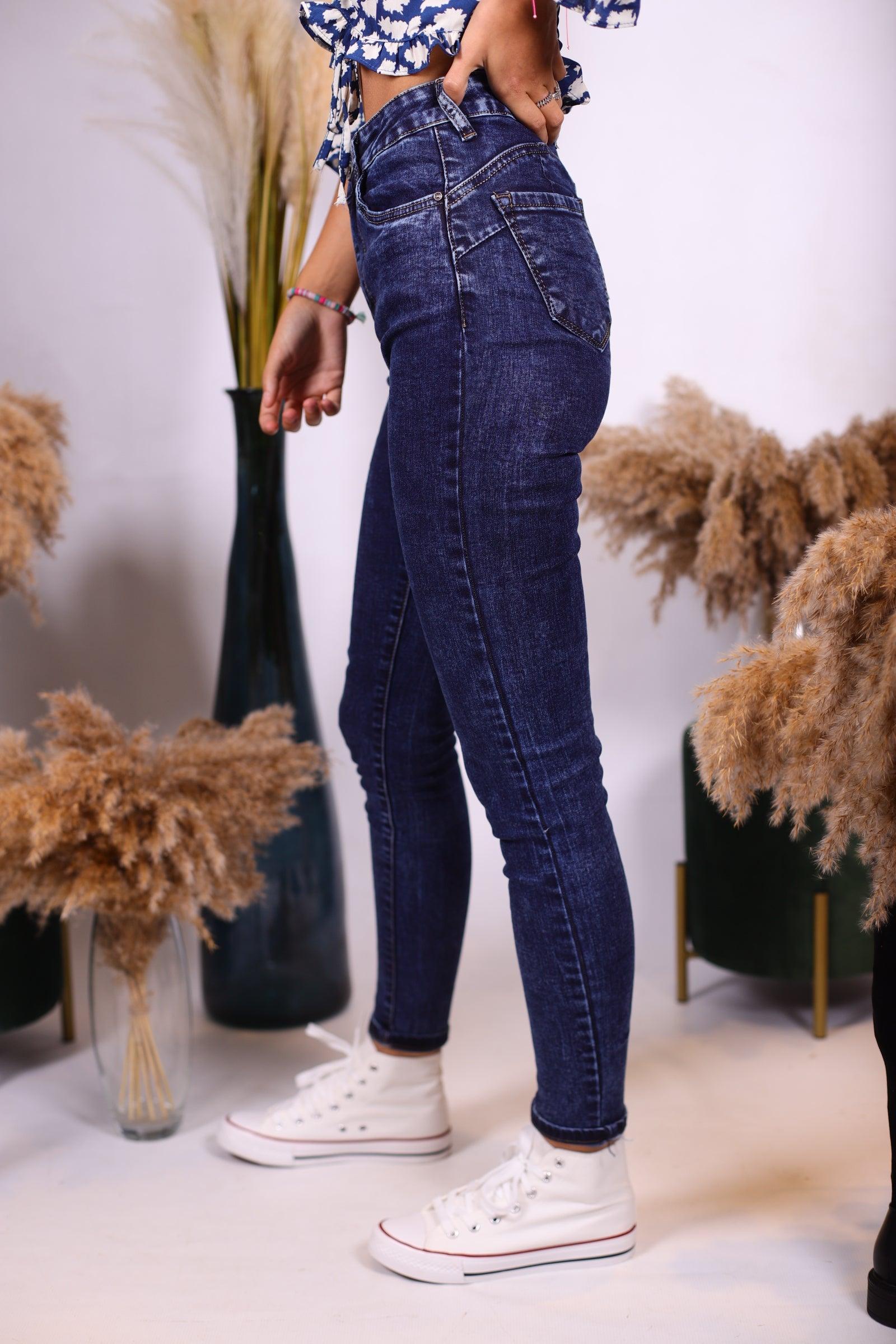 Jeans bleu brute - beautifulshop