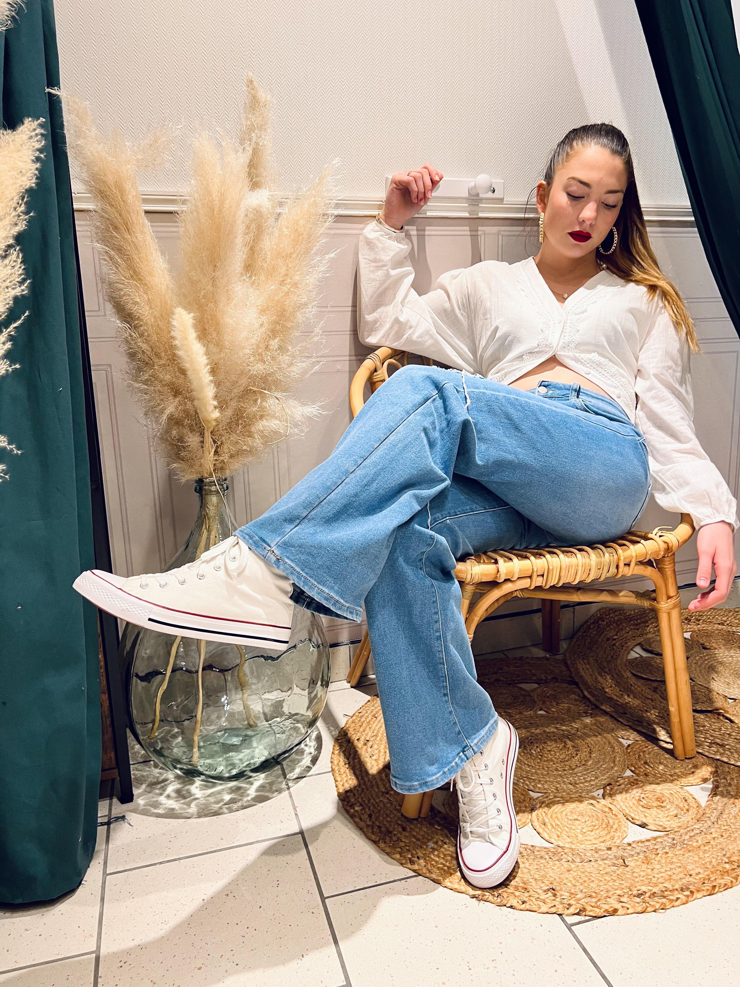 Jeans destroy bleu anaiss - beautifulshop