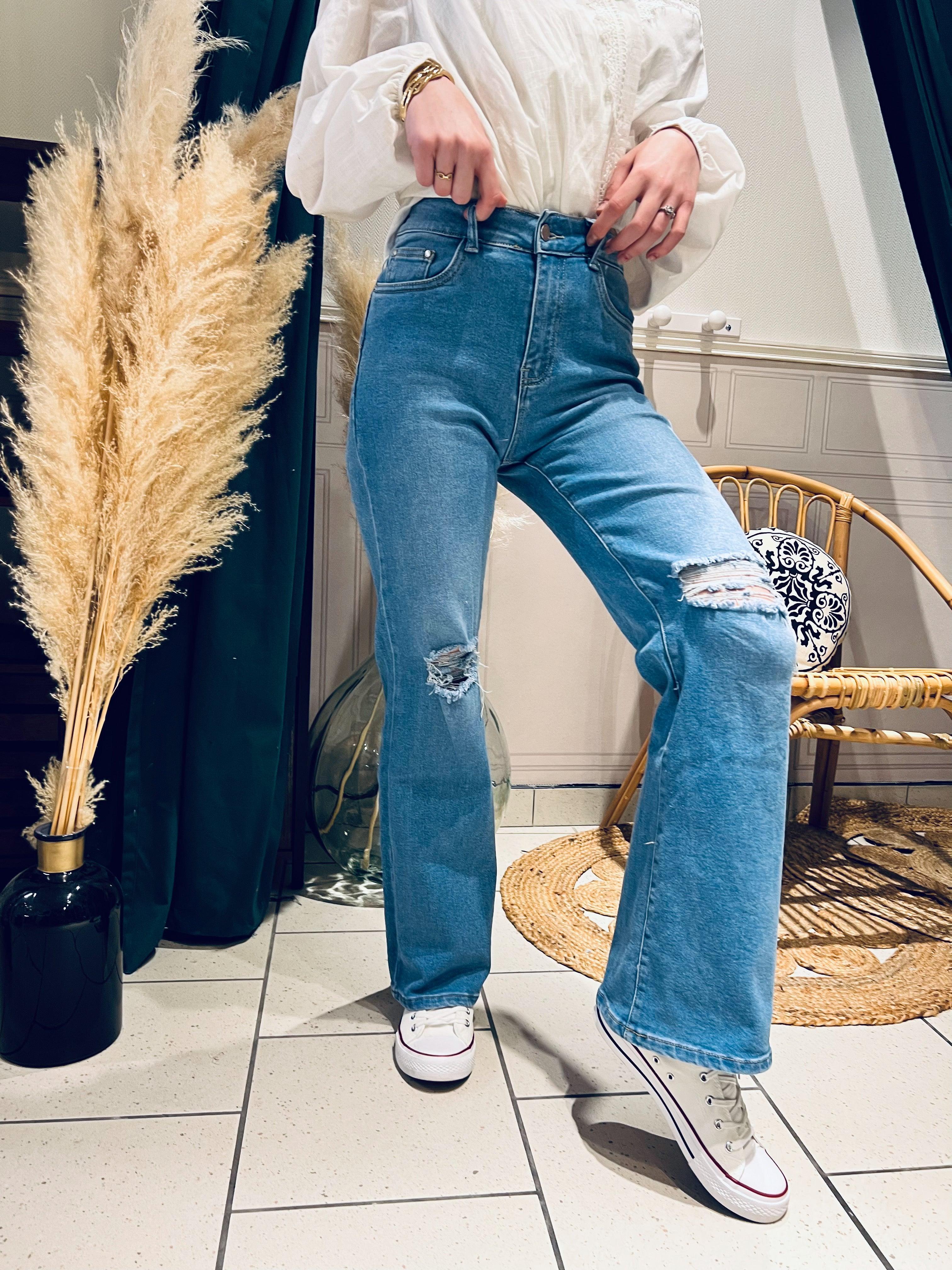 Jeans destroy bleu anaiss - beautifulshop