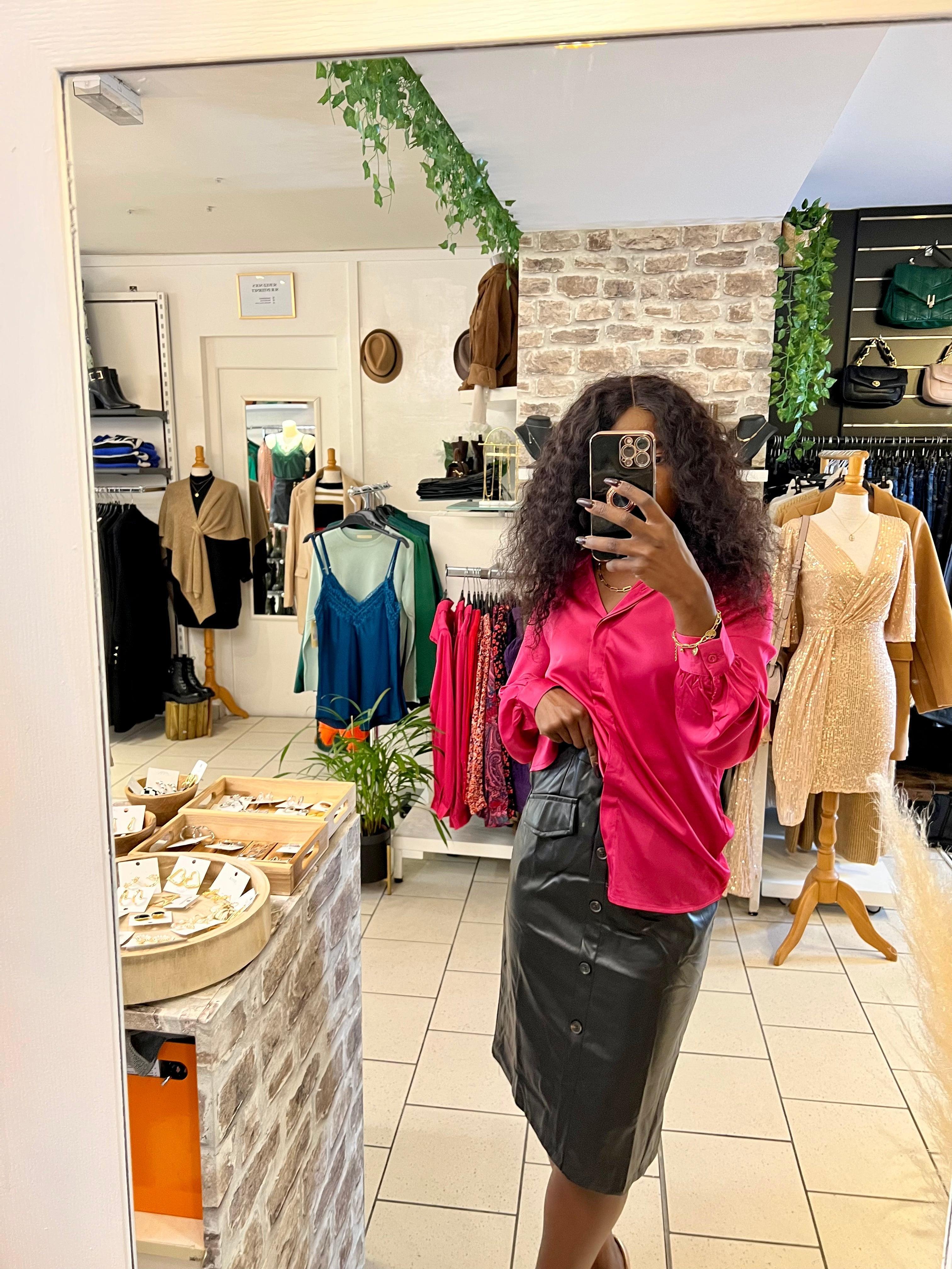 Jupe droite en similicuir noire - Beautiful Shop - beautifulshop