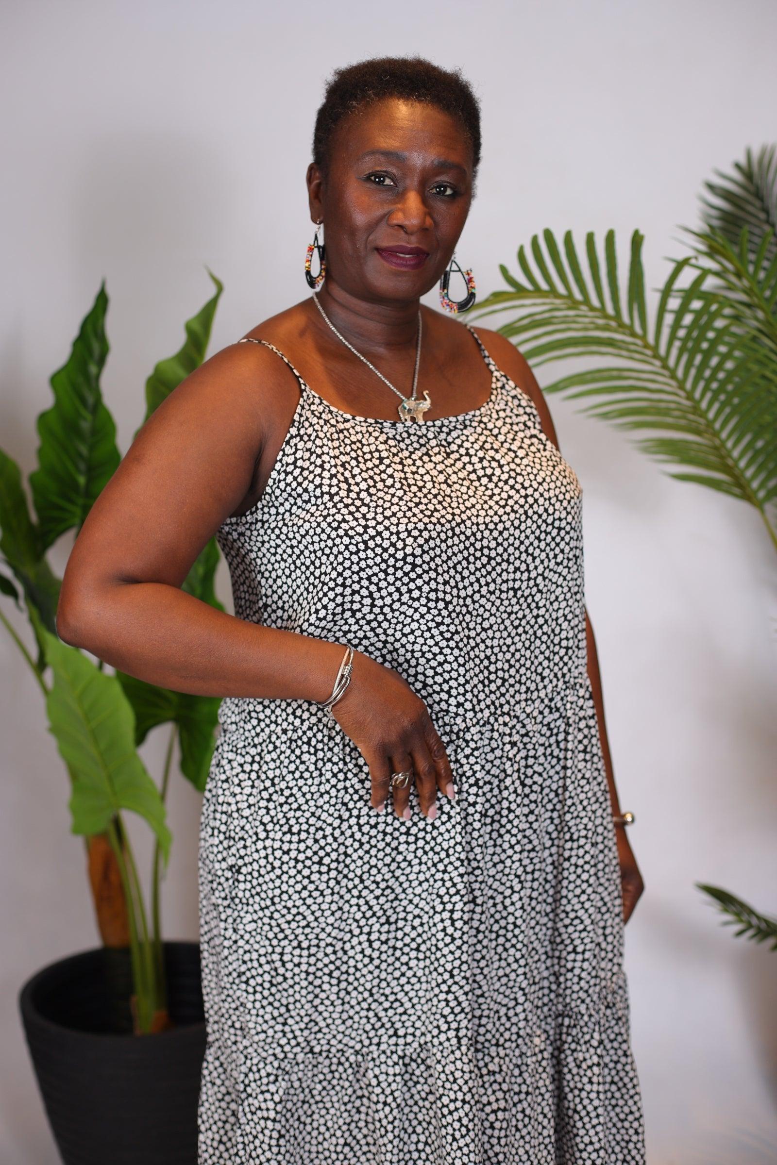 Longue robe à bretelles - beautifulshop