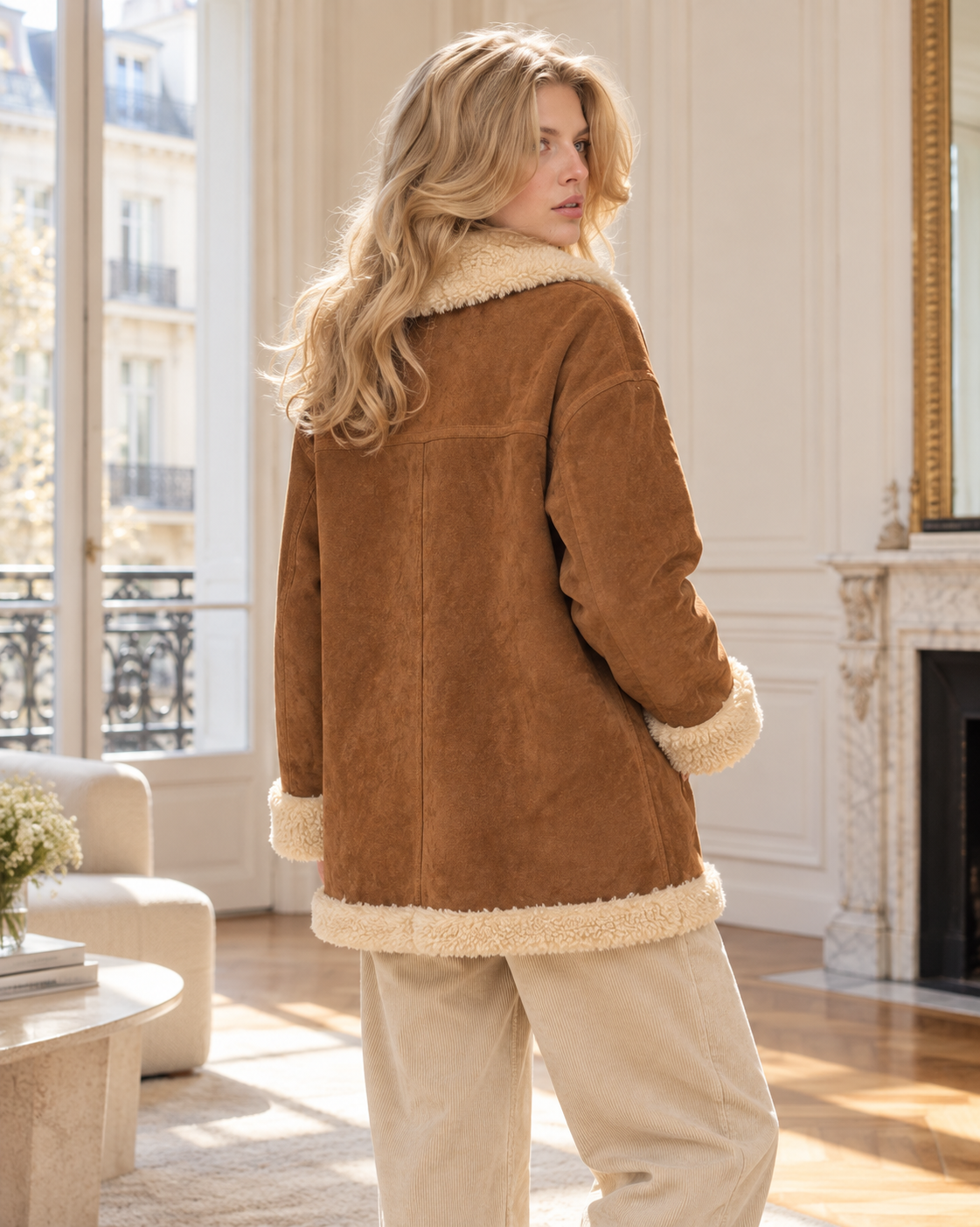 Manteau réversible Madeleine – camel et beige – Beautiful Shop