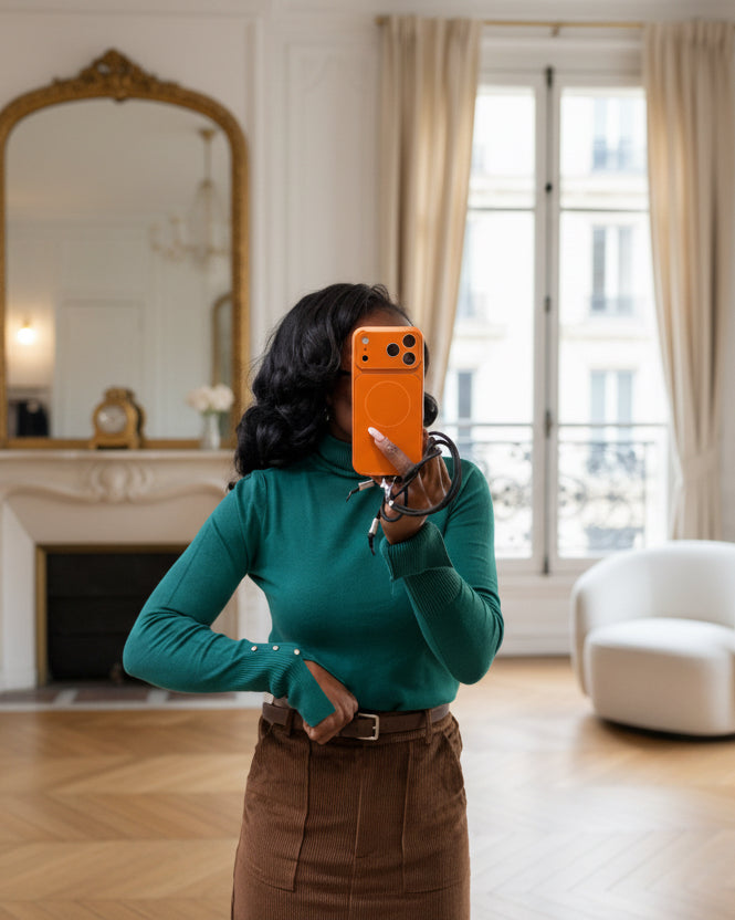 pull doux col montant vert-beautifulshop