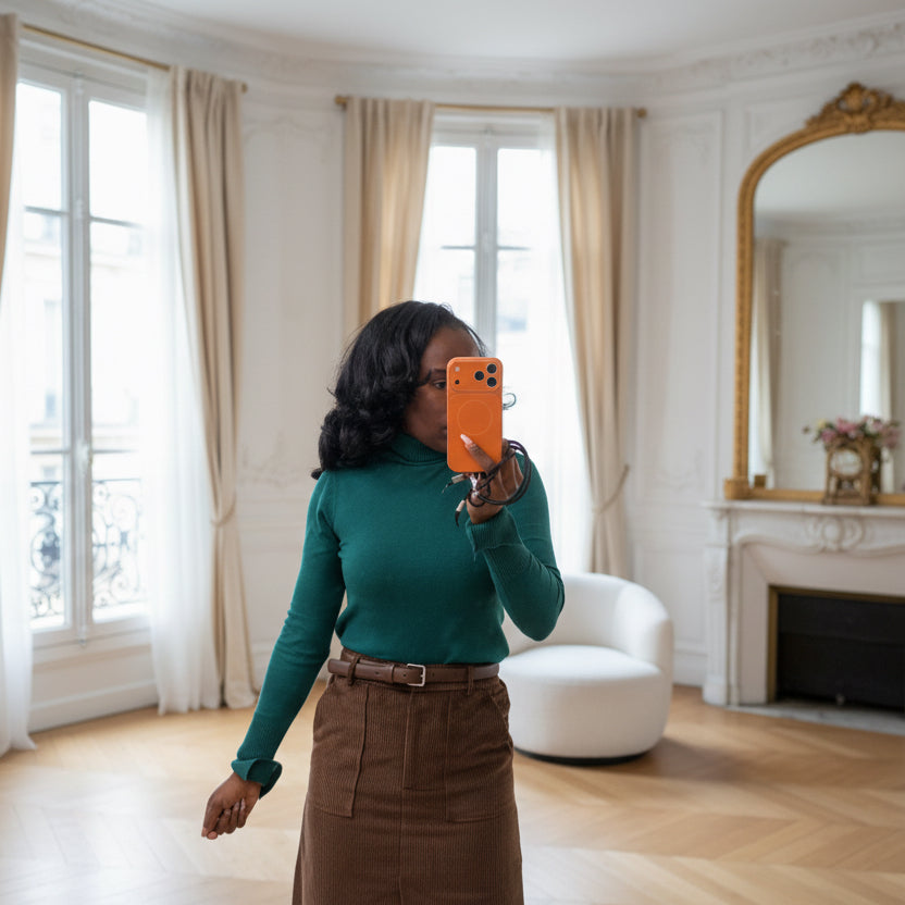 pull doux col montant vert-beautifulshop