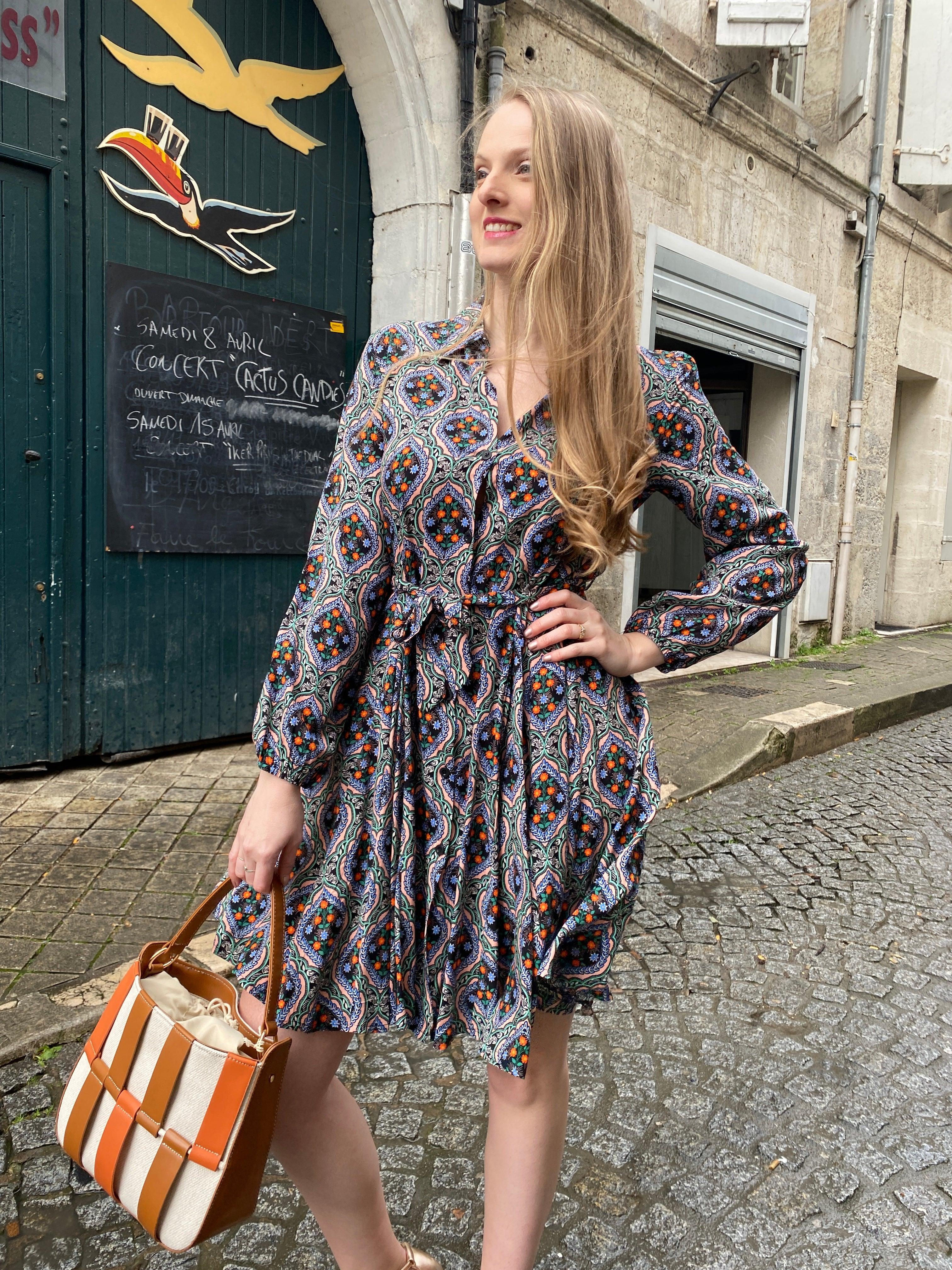 Robe chemise fluide - beautifulshop