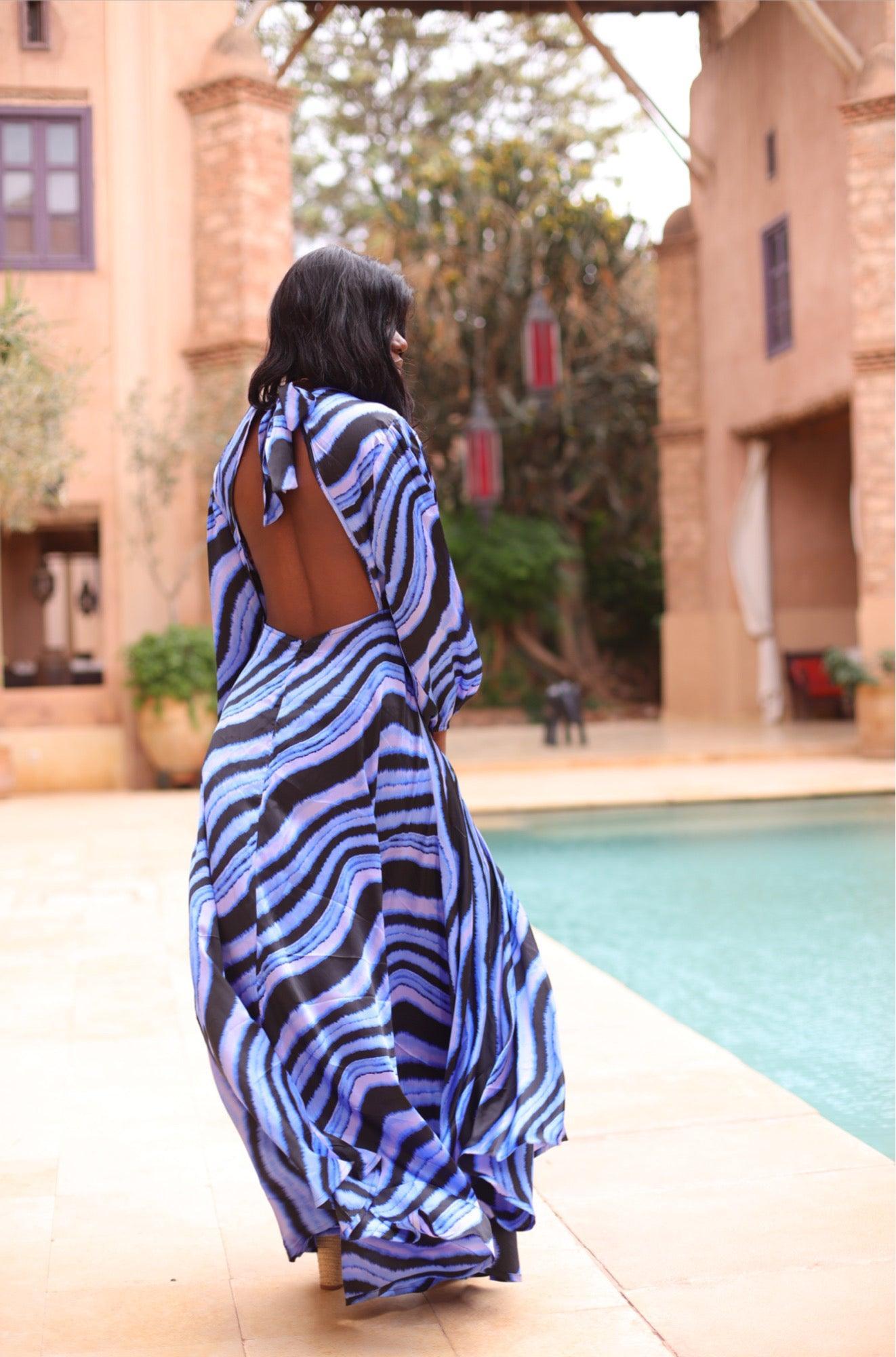 Robe longue ample à dos ouvert - beautifulshop