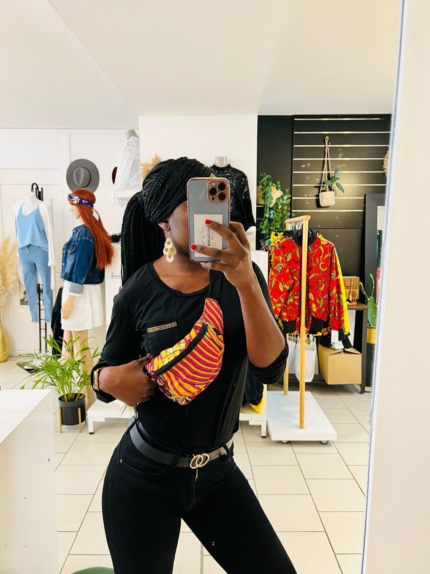 Sac banane en wax - beautifulshop