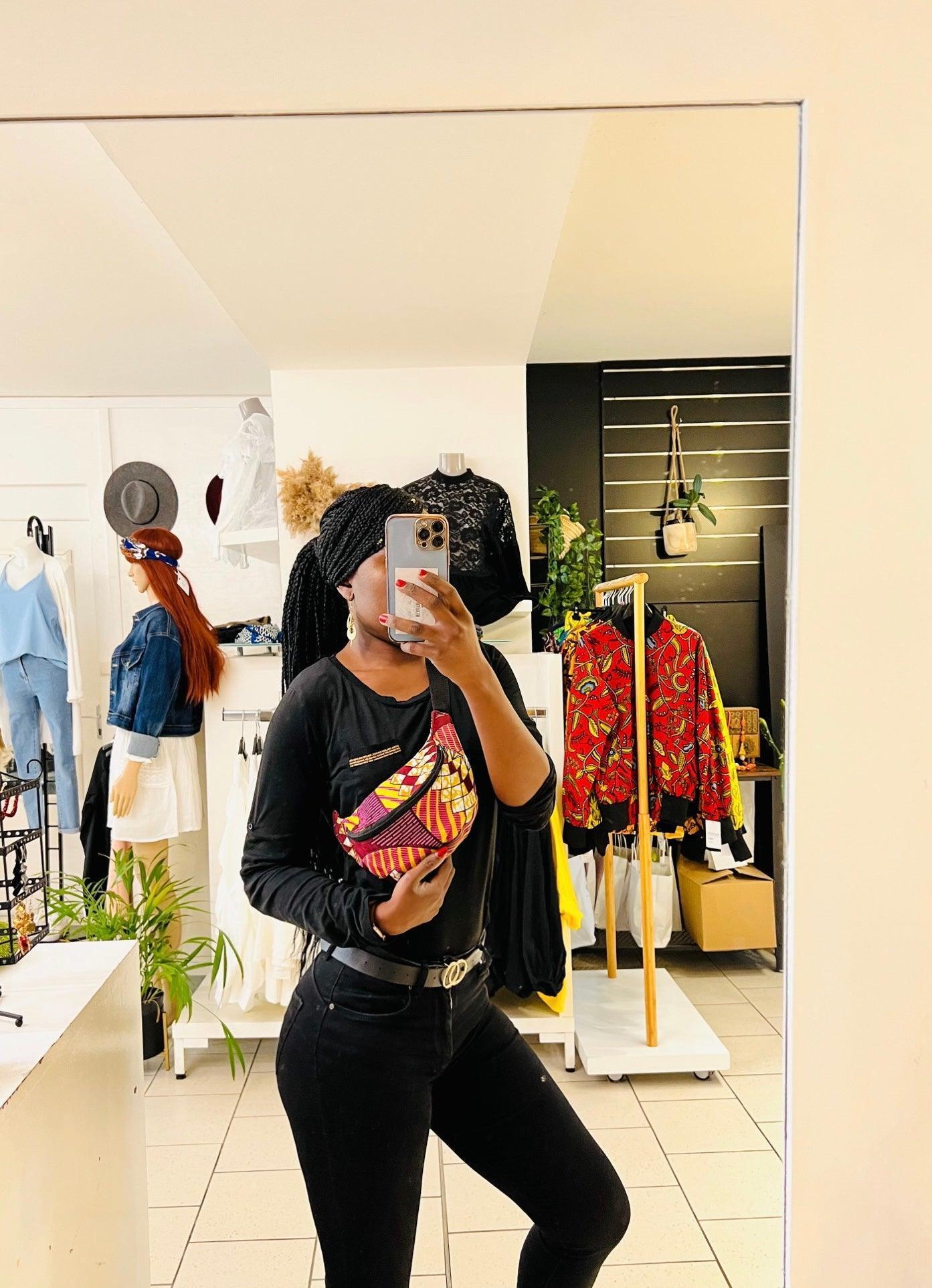 Sac banane en wax - beautifulshop