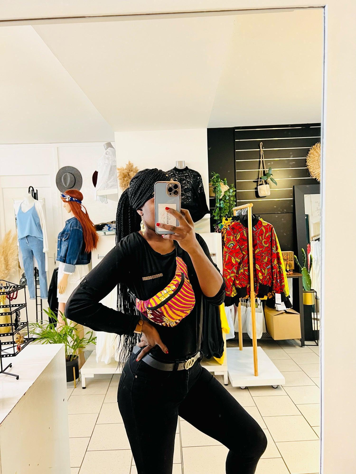 Sac banane en wax - beautifulshop