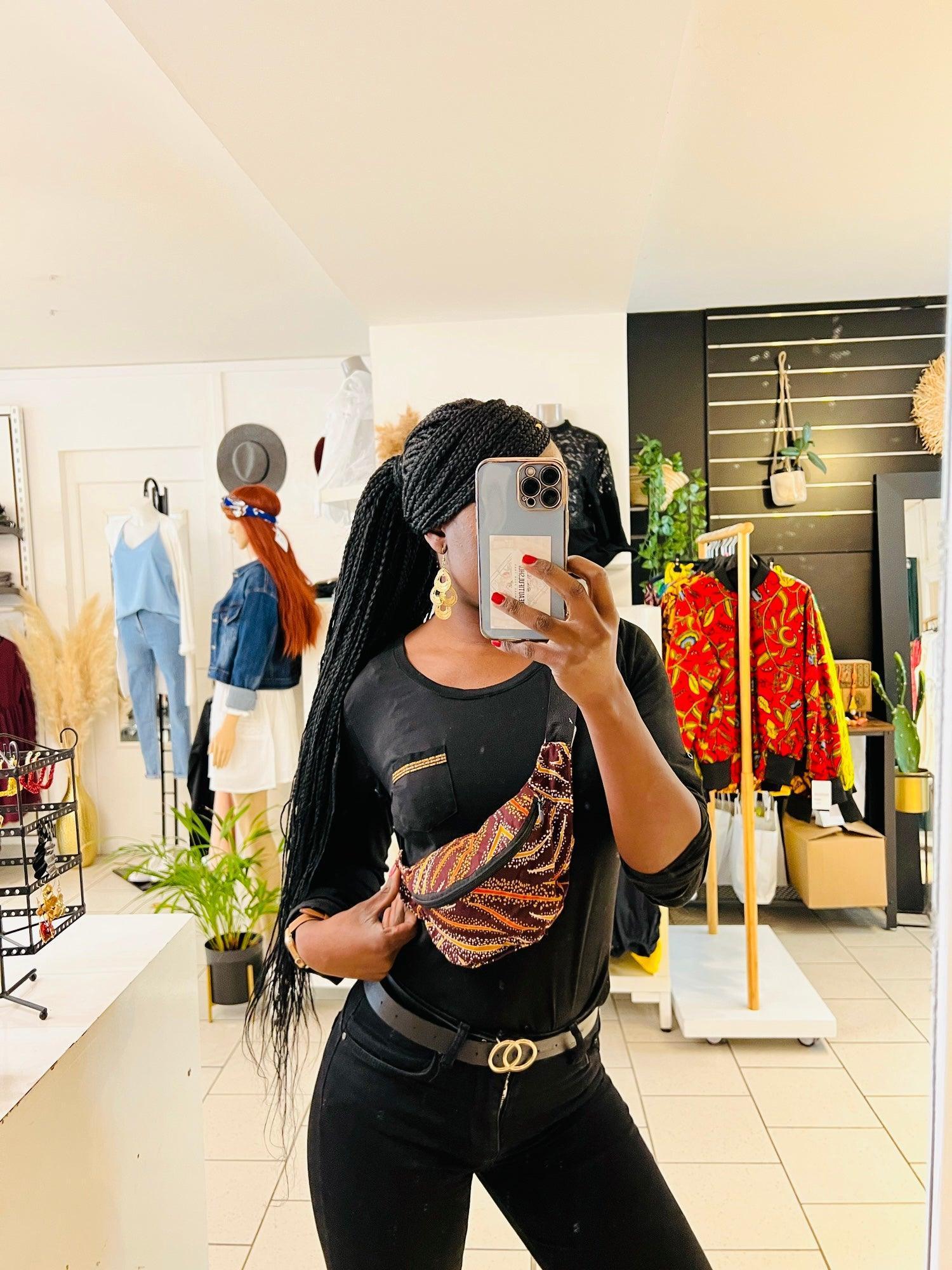 Sac banane en wax - beautifulshop