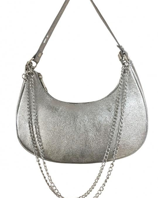 sac à main cuir argent- beautifuilshop