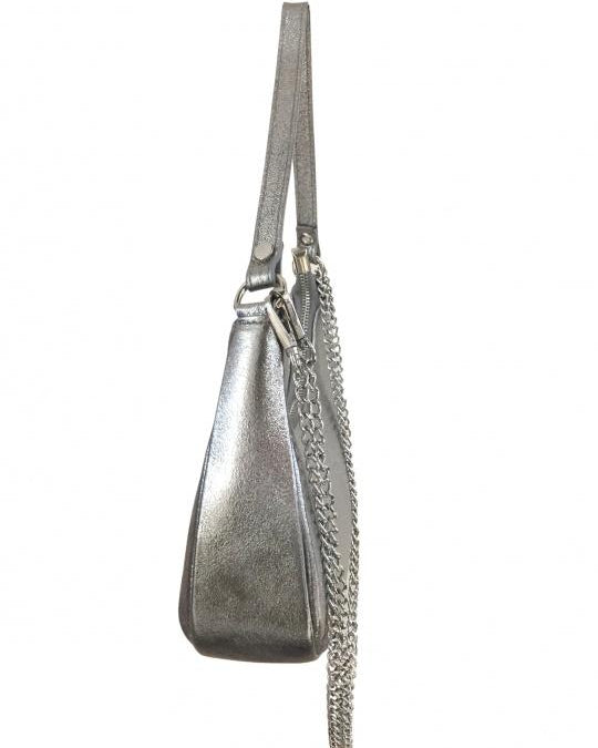 sac à main cuir argent- beautifuilshop