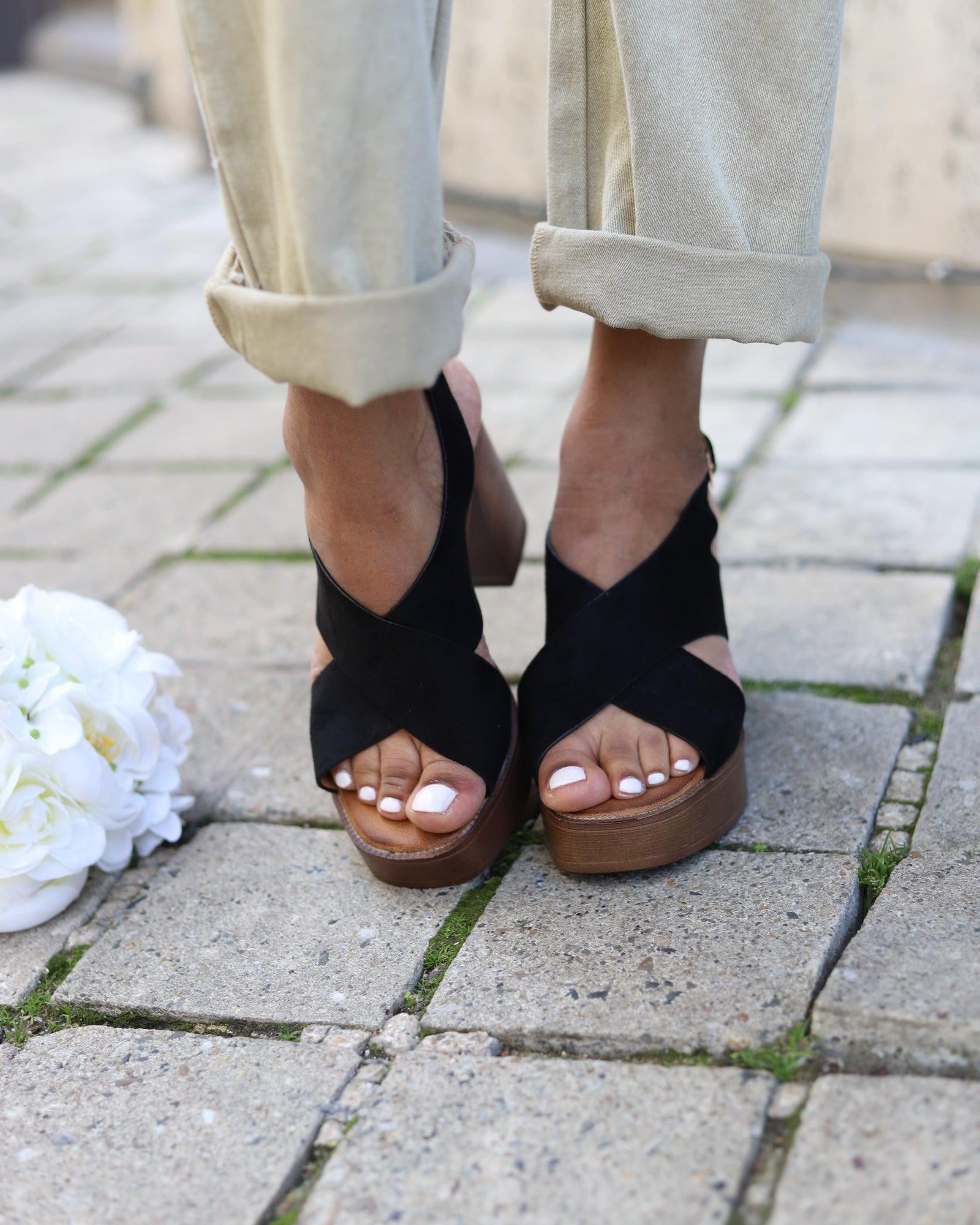 Sandales Plateforme "Eclipse Noire - beautifulshop