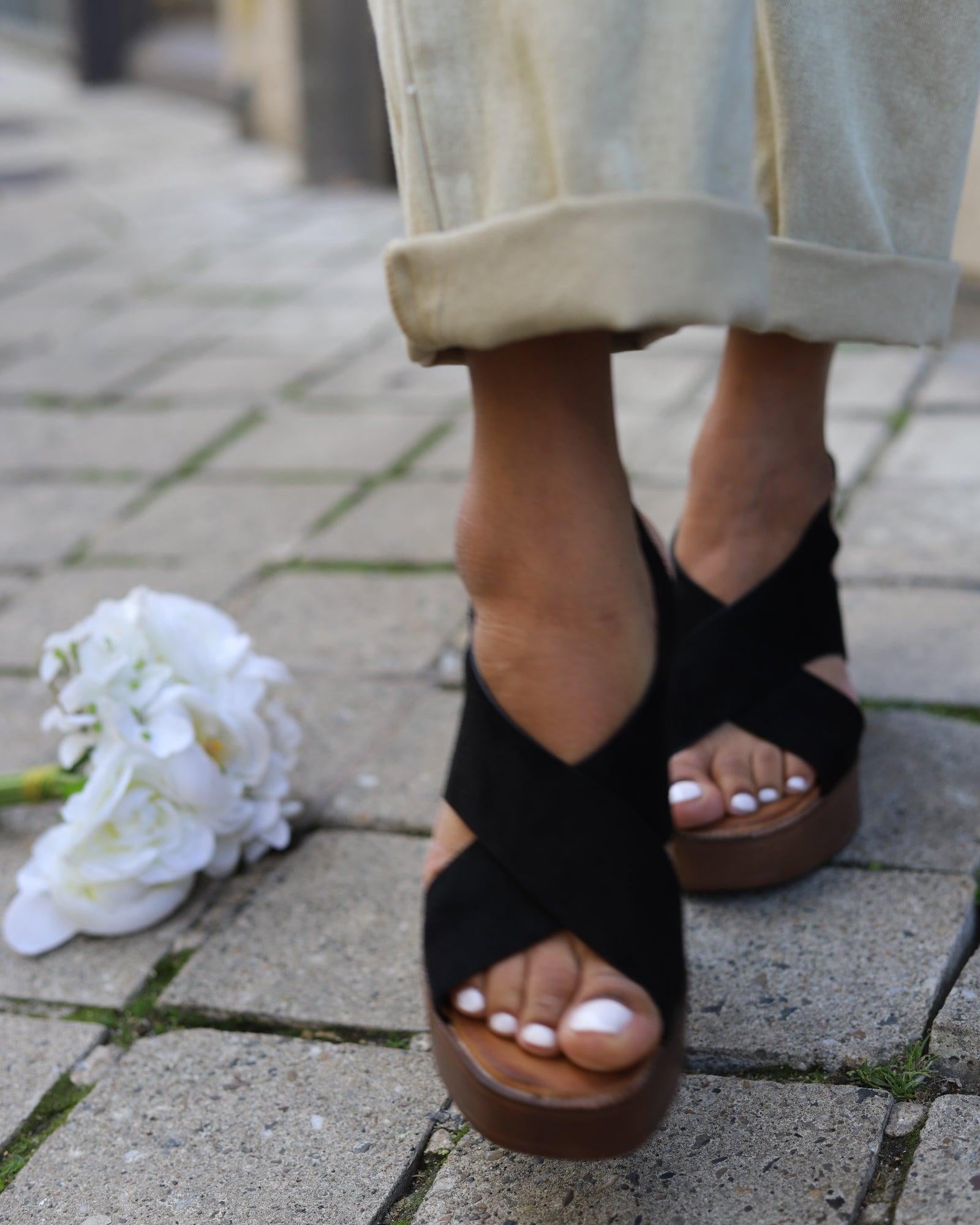 Sandales Plateforme "Eclipse Noire - beautifulshop