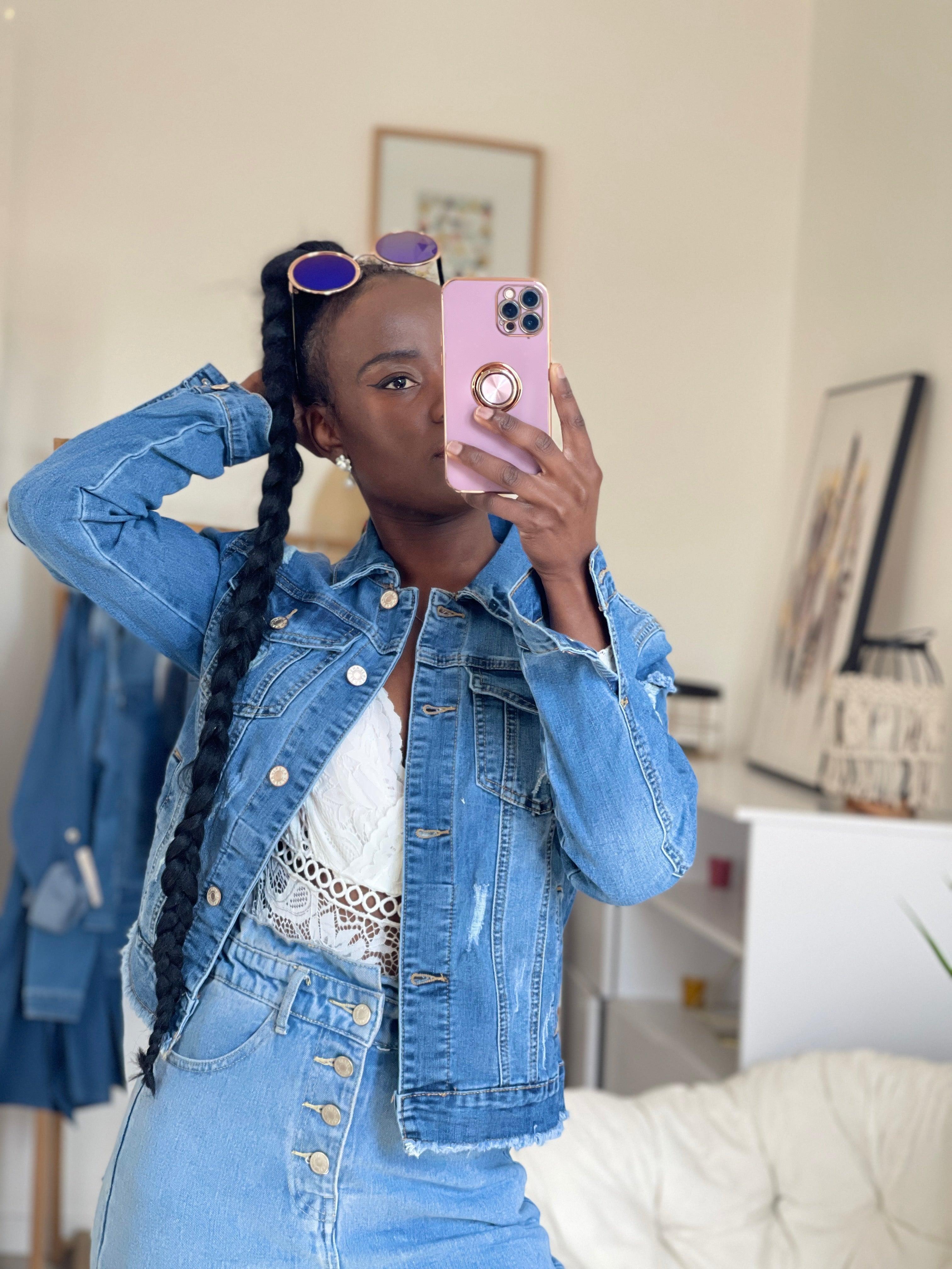 Veste en jeans destroy - beautifulshop