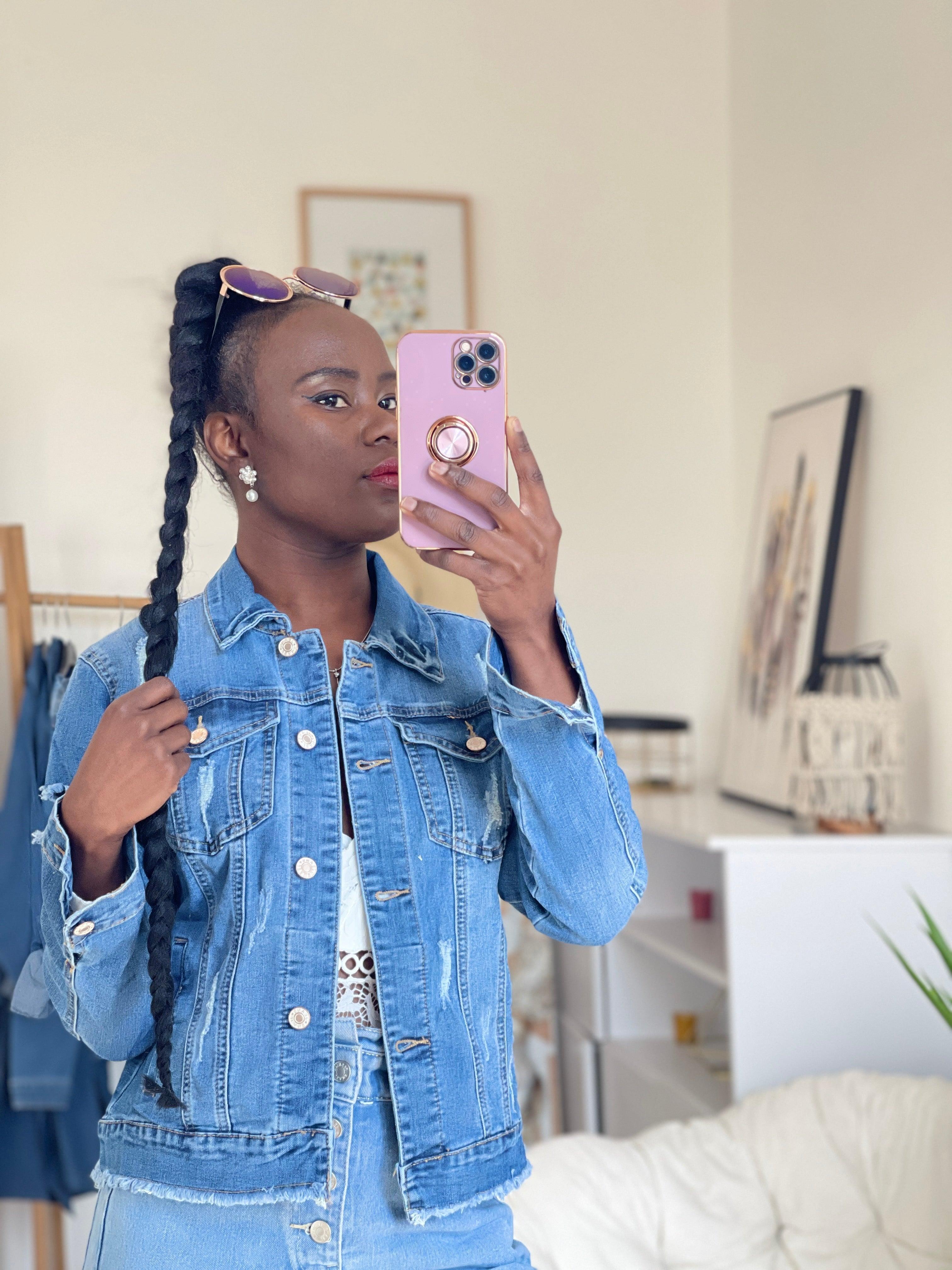 Veste en jeans destroy - beautifulshop