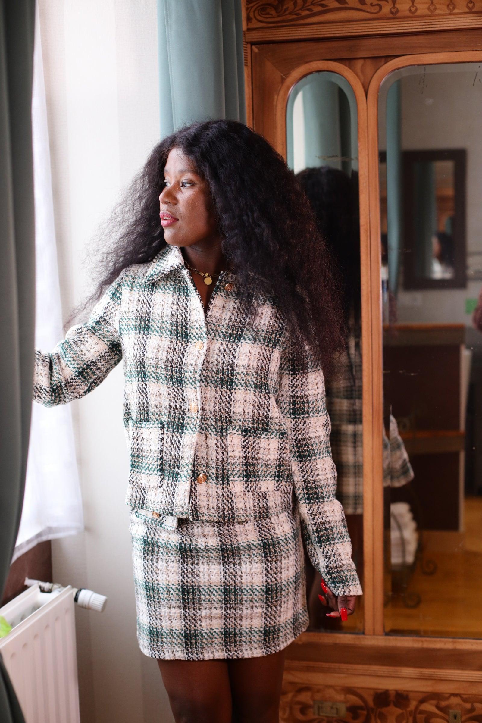 Veste en Tweed Élégante - beautifulshop