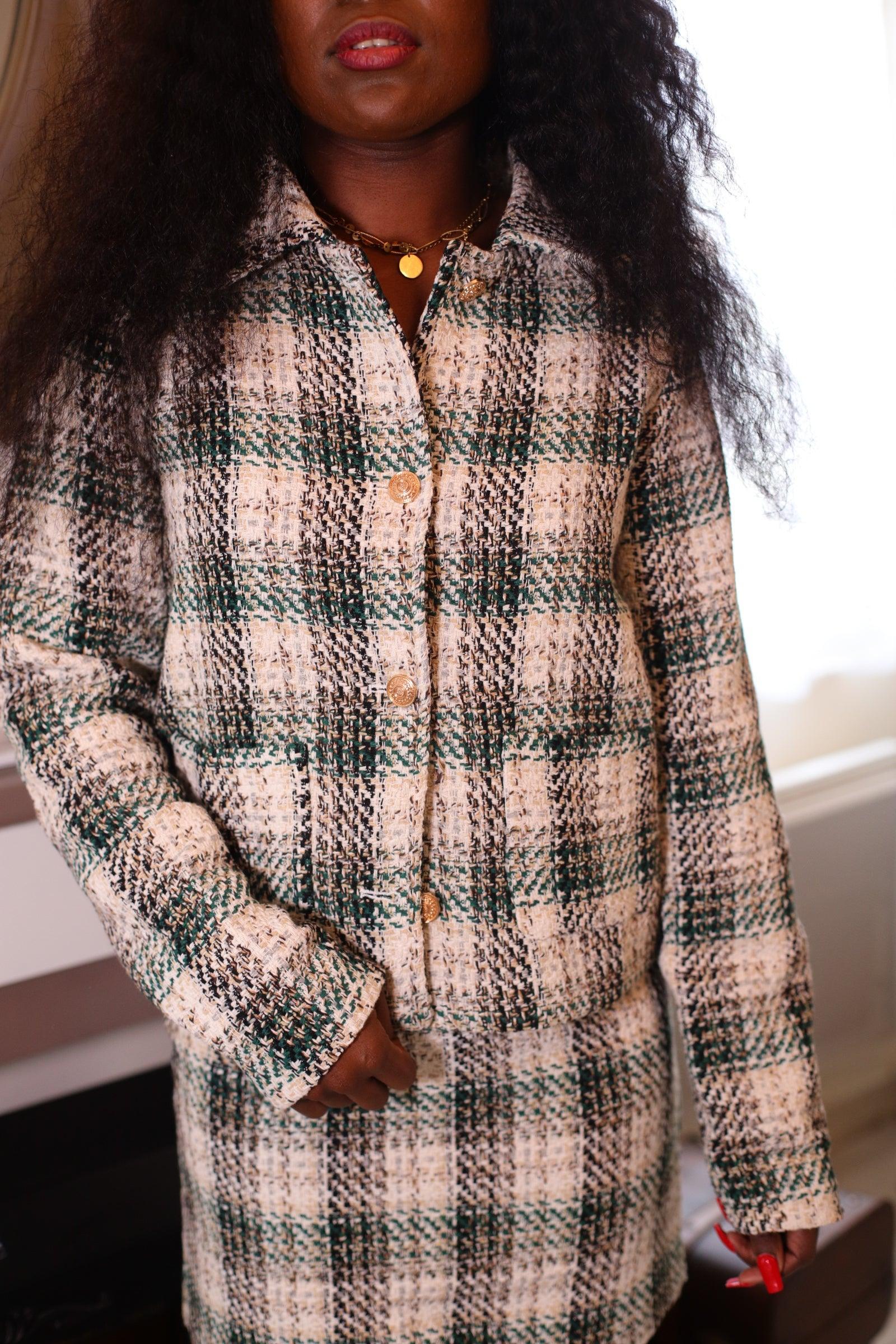 Veste en Tweed Élégante - beautifulshop