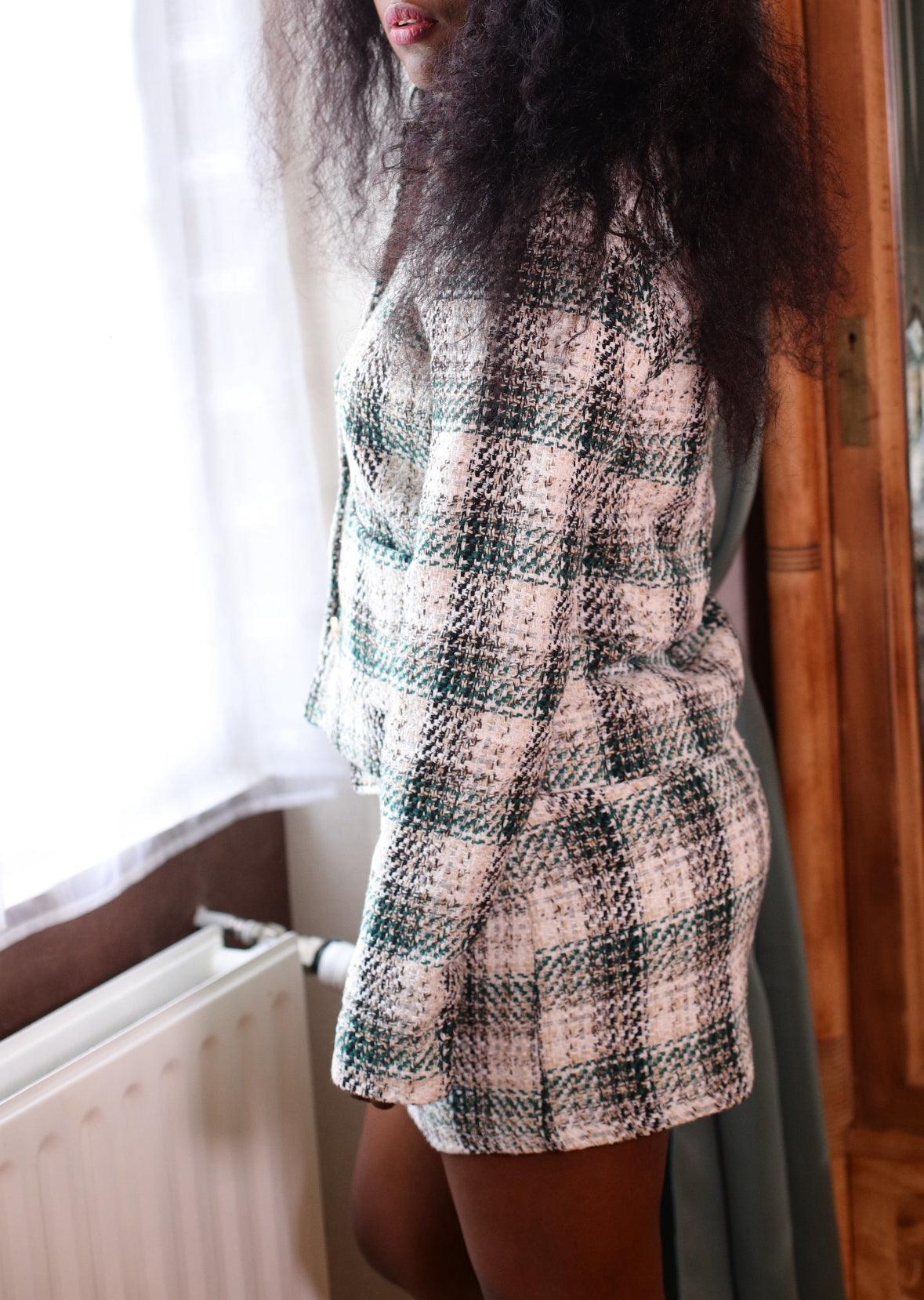 Veste en Tweed Élégante - beautifulshop