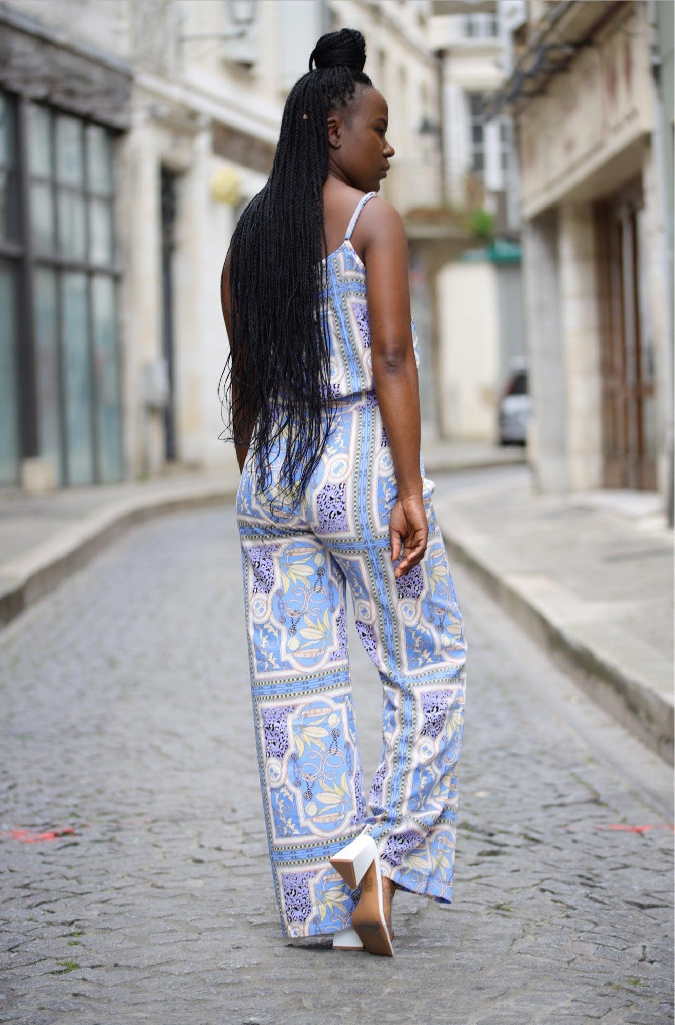 Ensemble femme pantalon et top imprimé - beautifulshop