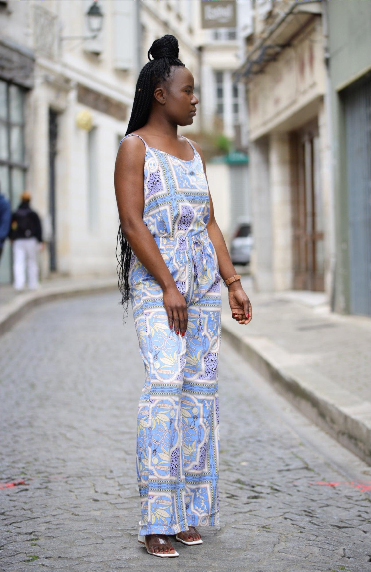 Ensemble femme pantalon et top imprimé - beautifulshop