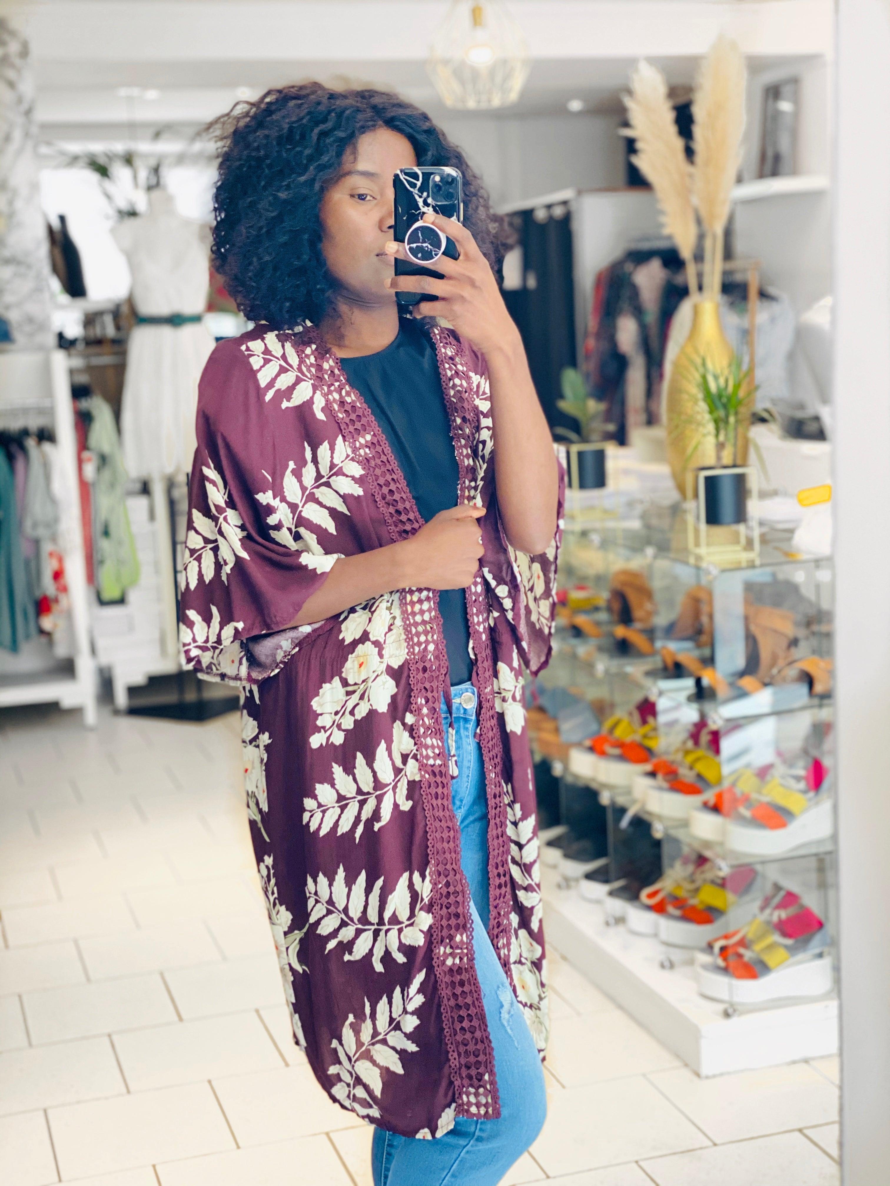 Gilet fleurie blanc et blanc - beautifulshop