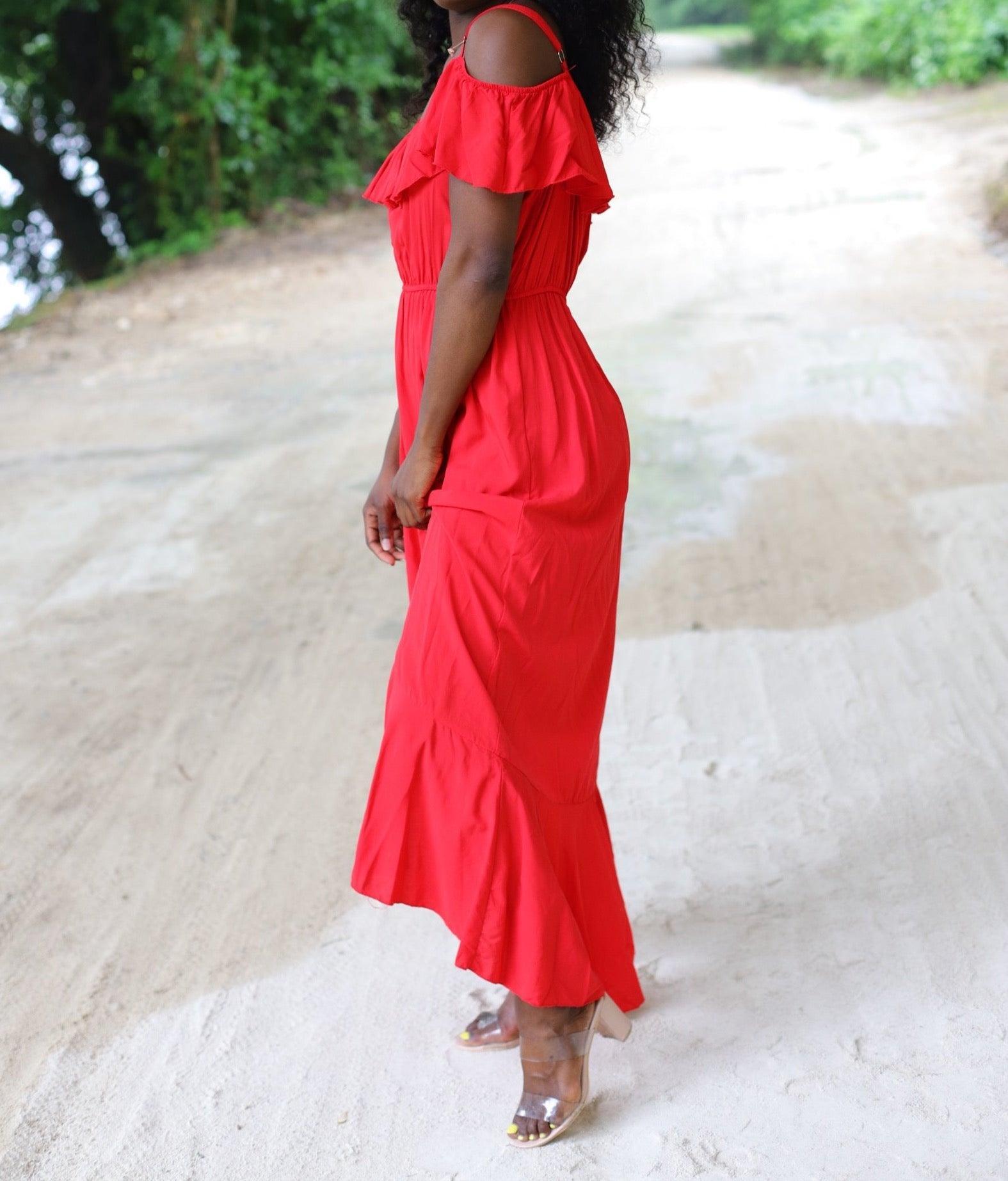 Robe à volant coupe espagnol - beautifulshop