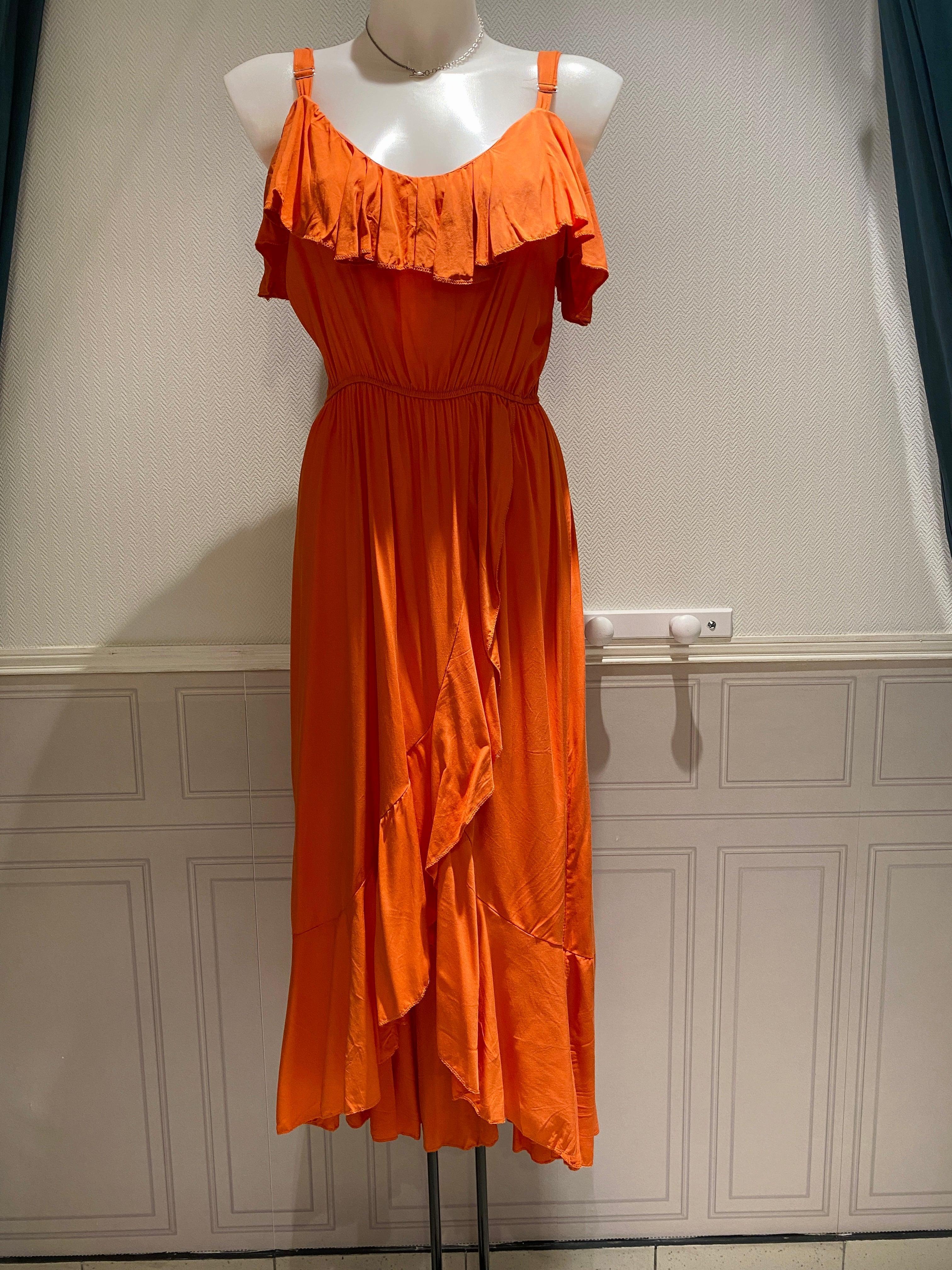 Robe à volant coupe espagnol - beautifulshop