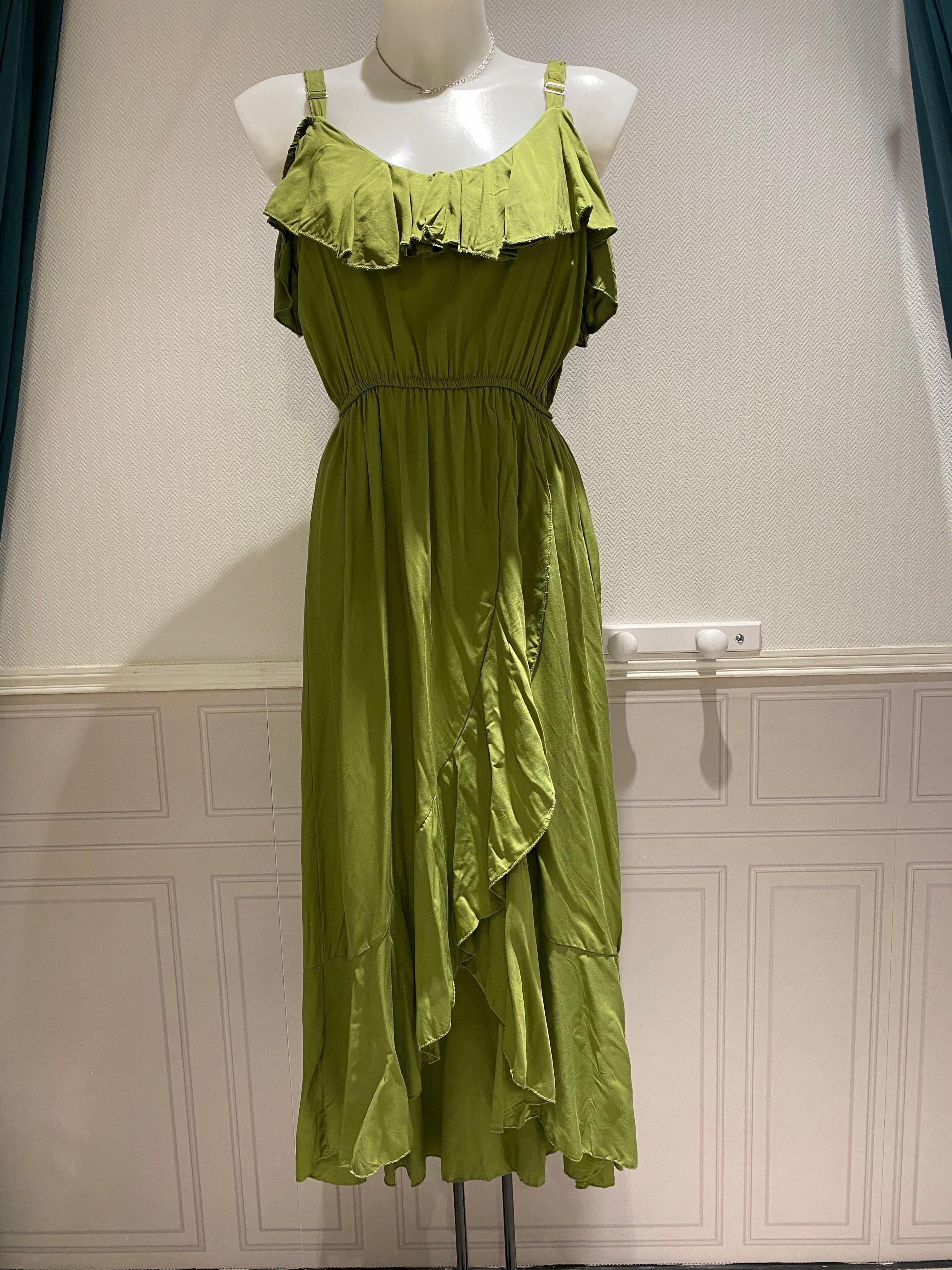 Robe à volant coupe espagnol - beautifulshop