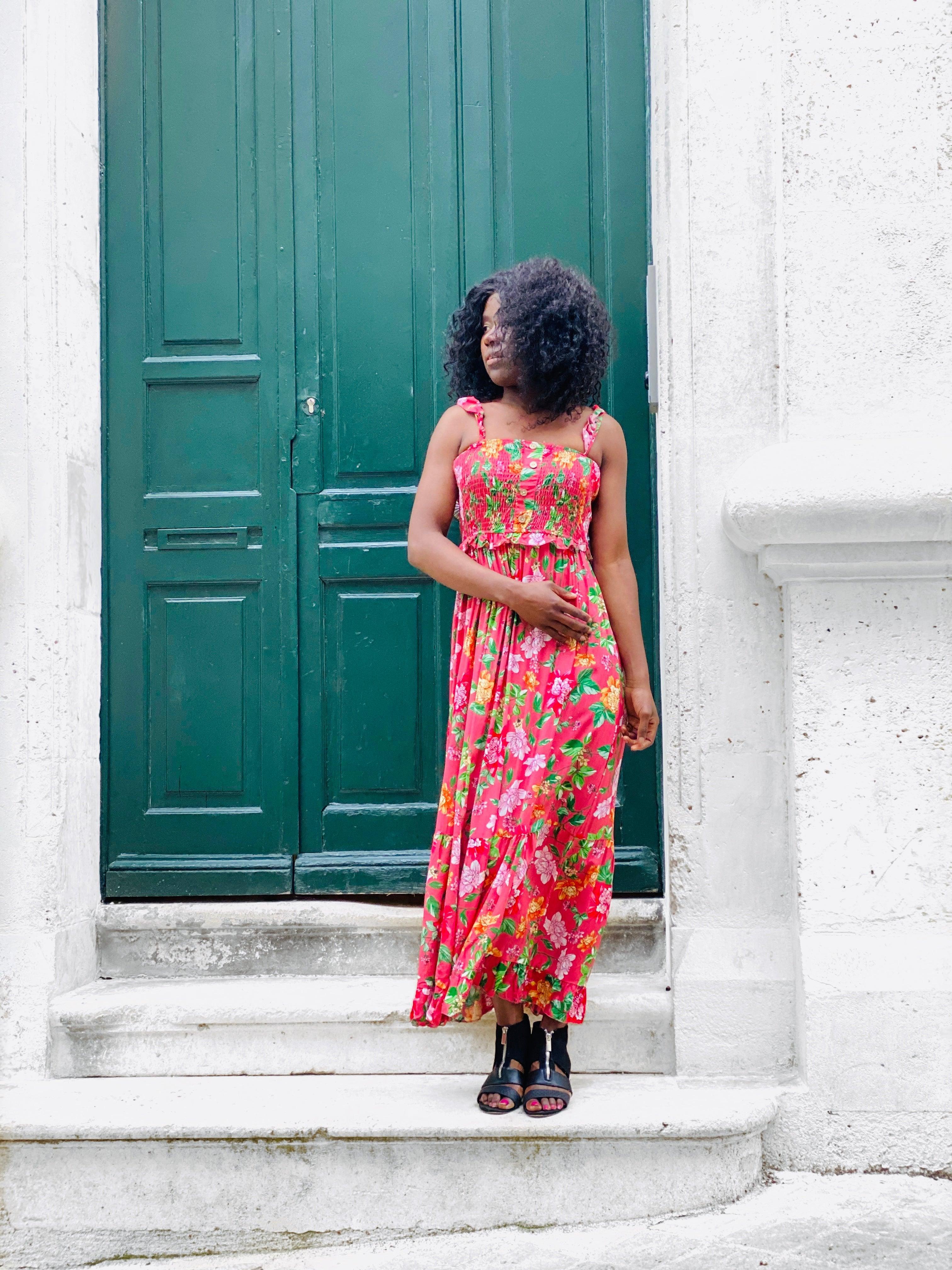 Robe fluide à fine bretelle - beautifulshop