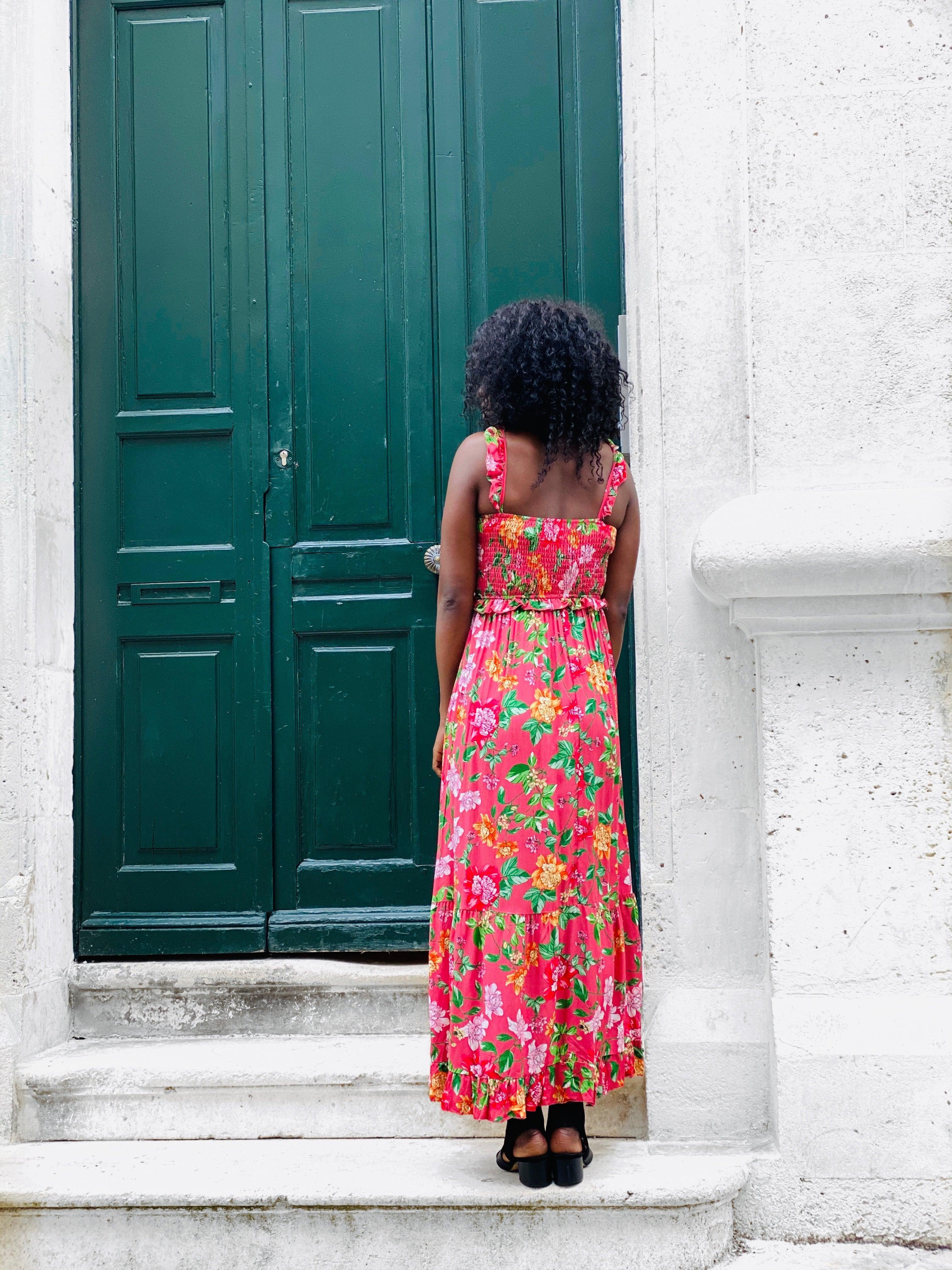 Robe fluide à fine bretelle - beautifulshop