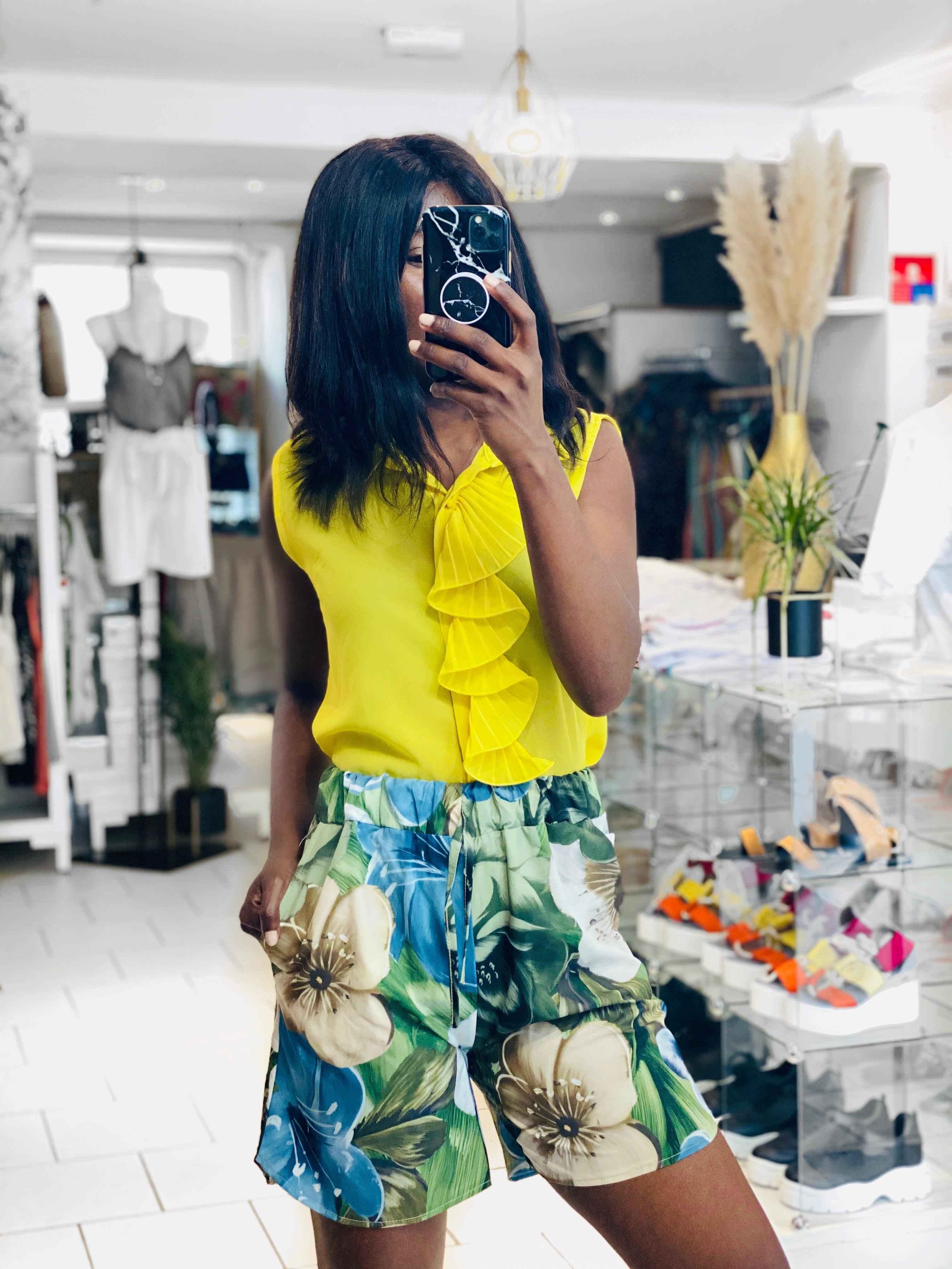 Shorts Imprimé floral - beautifulshop