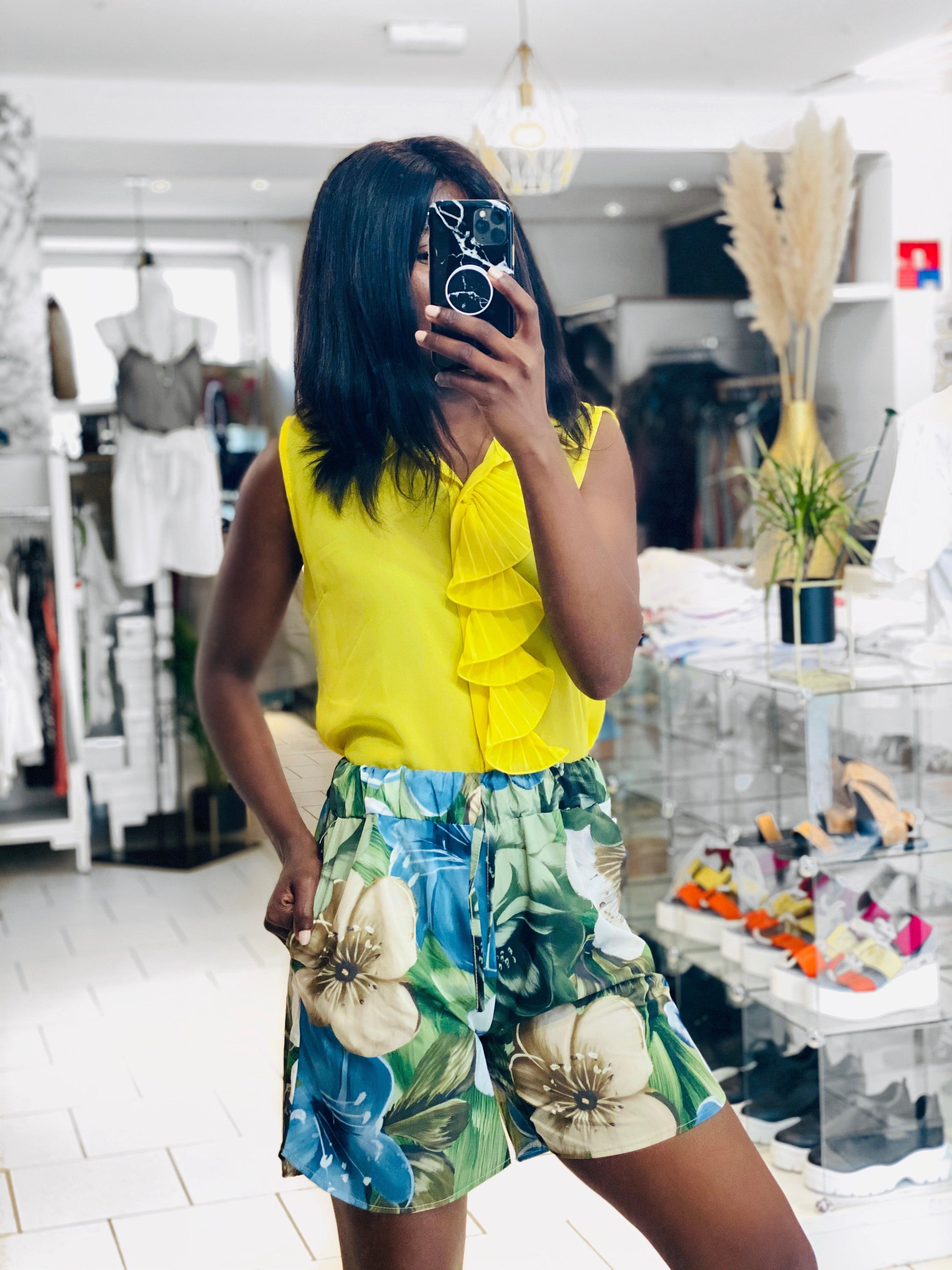 Shorts Imprimé floral - beautifulshop