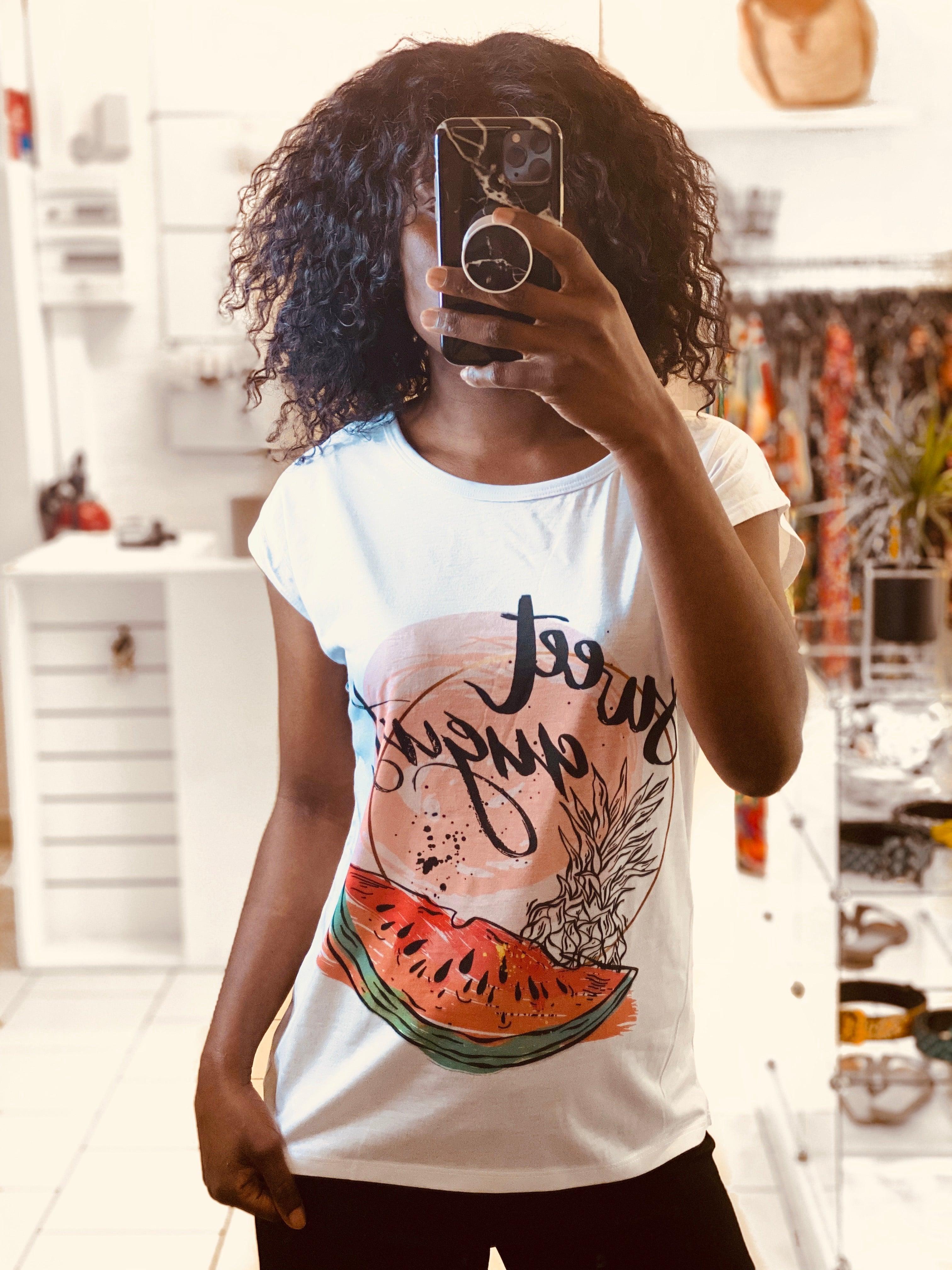 T-shirt imprimée pastèque - beautifulshop