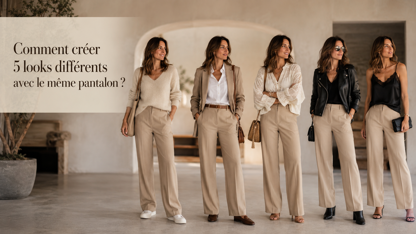 Comment créer 5 looks différents avec le même pantalon ?