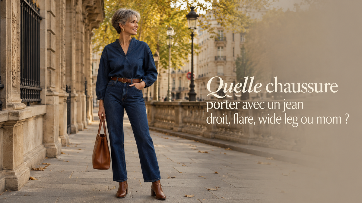 Quelle chaussure porter avec un jean droit, flare, wide leg ou mom ?