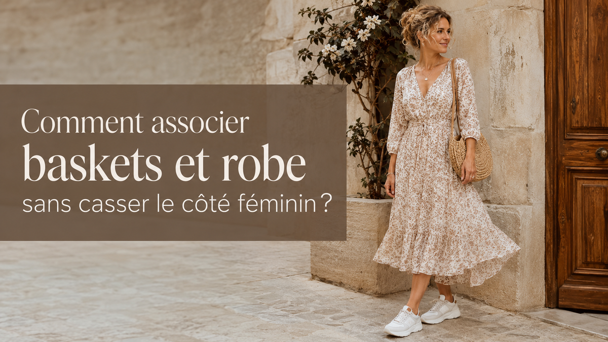 Comment associer baskets et robe sans casser le côté féminin ?