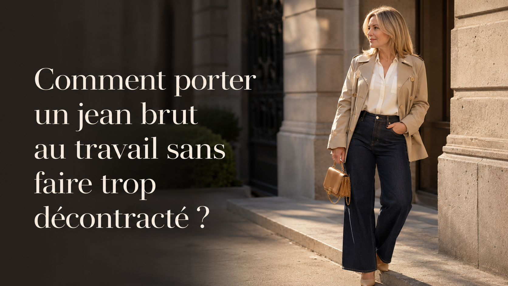 Comment porter un jean brut au travail sans faire trop décontracté ?